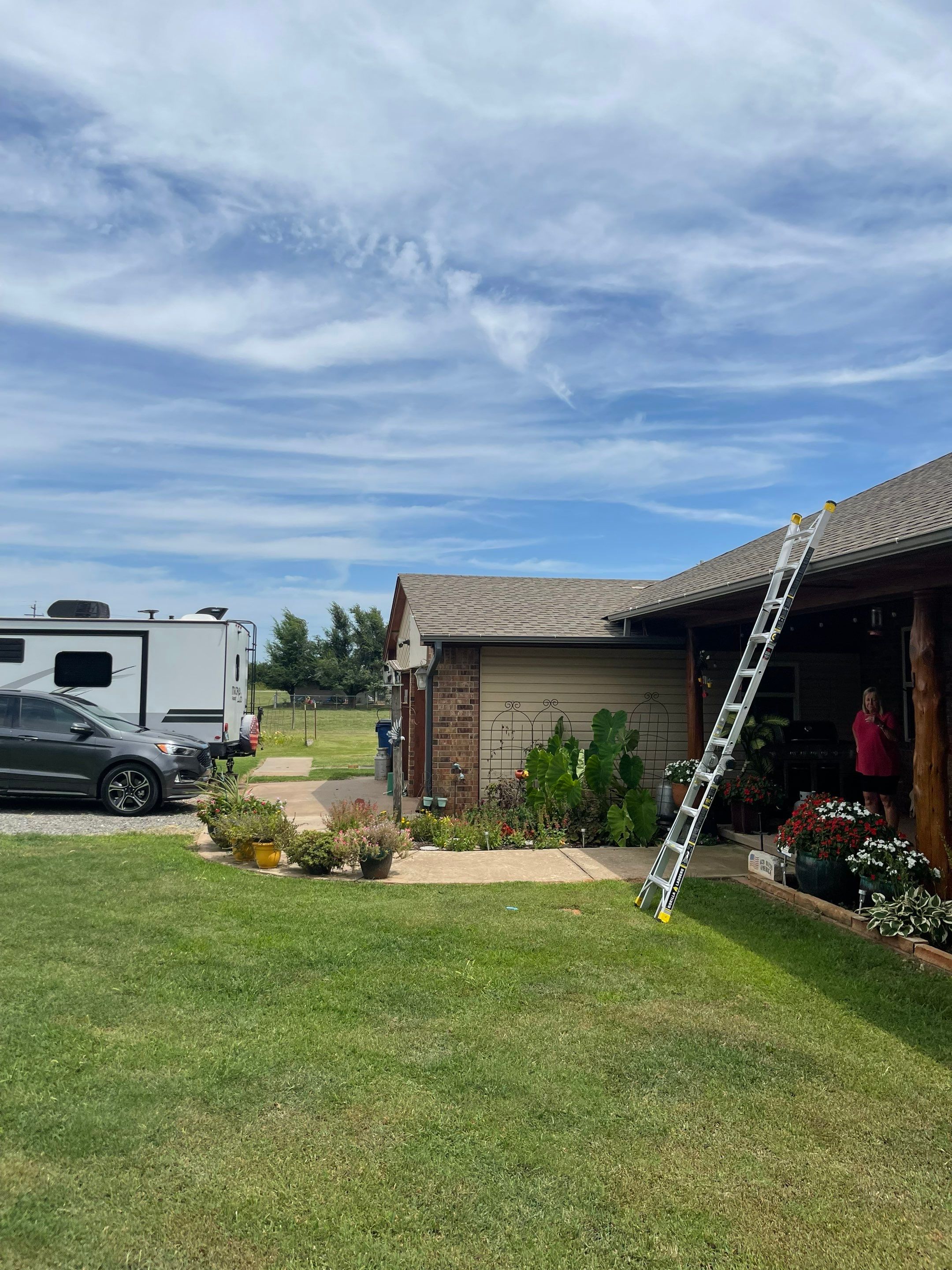 Hail Damage on a Roofing System by Icon Roofing And Construction 