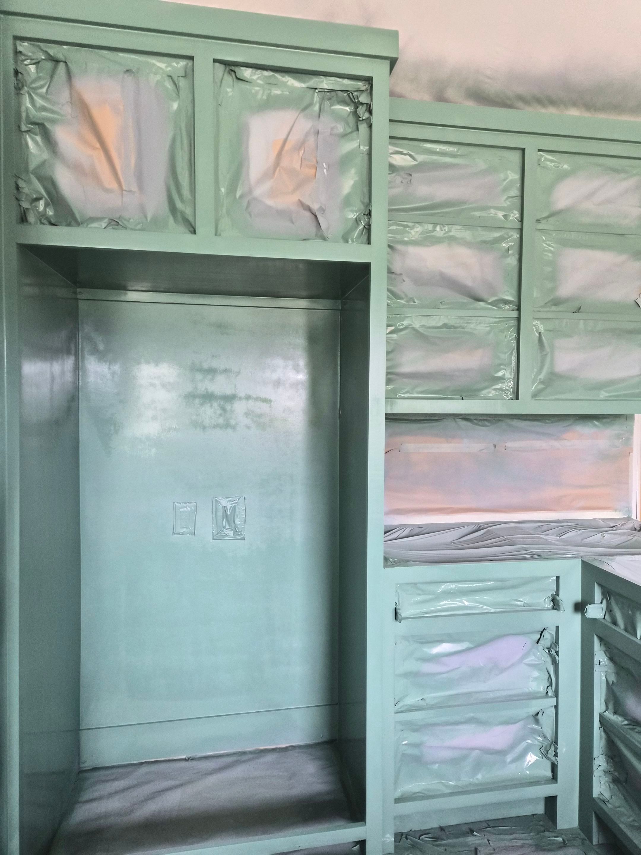 Sage Green Cabinet Transformation in Brownsboro, TX! by Quality Coats Painting