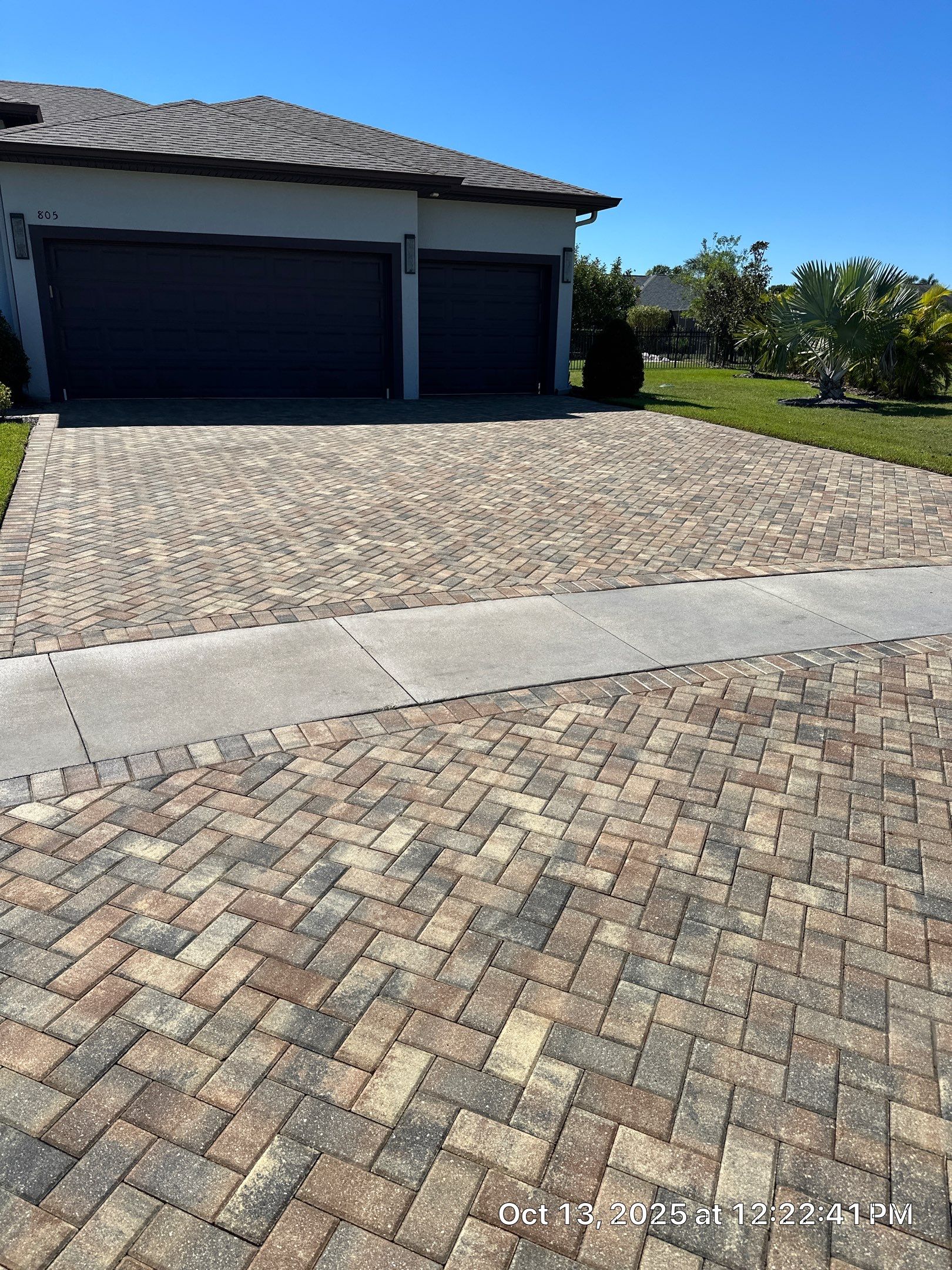 Residential Paver Sealing for Driveway and Pool Deck in La Paloma Sun City Center by Supreme Paver Experts