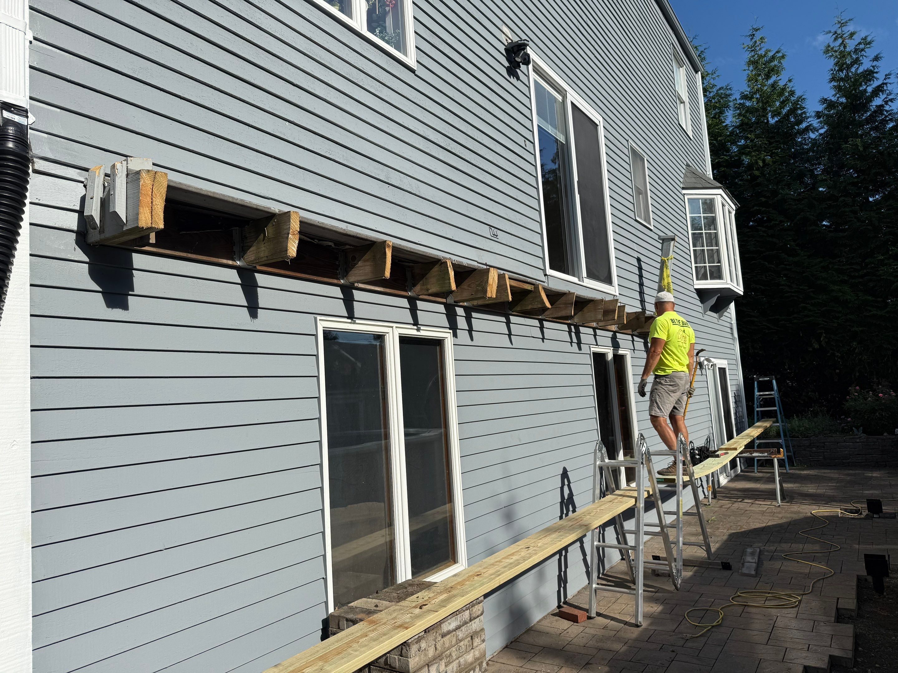 Complete replacement of original deck and addition of new pool deck by DiGiorgi Roofing and Siding Inc