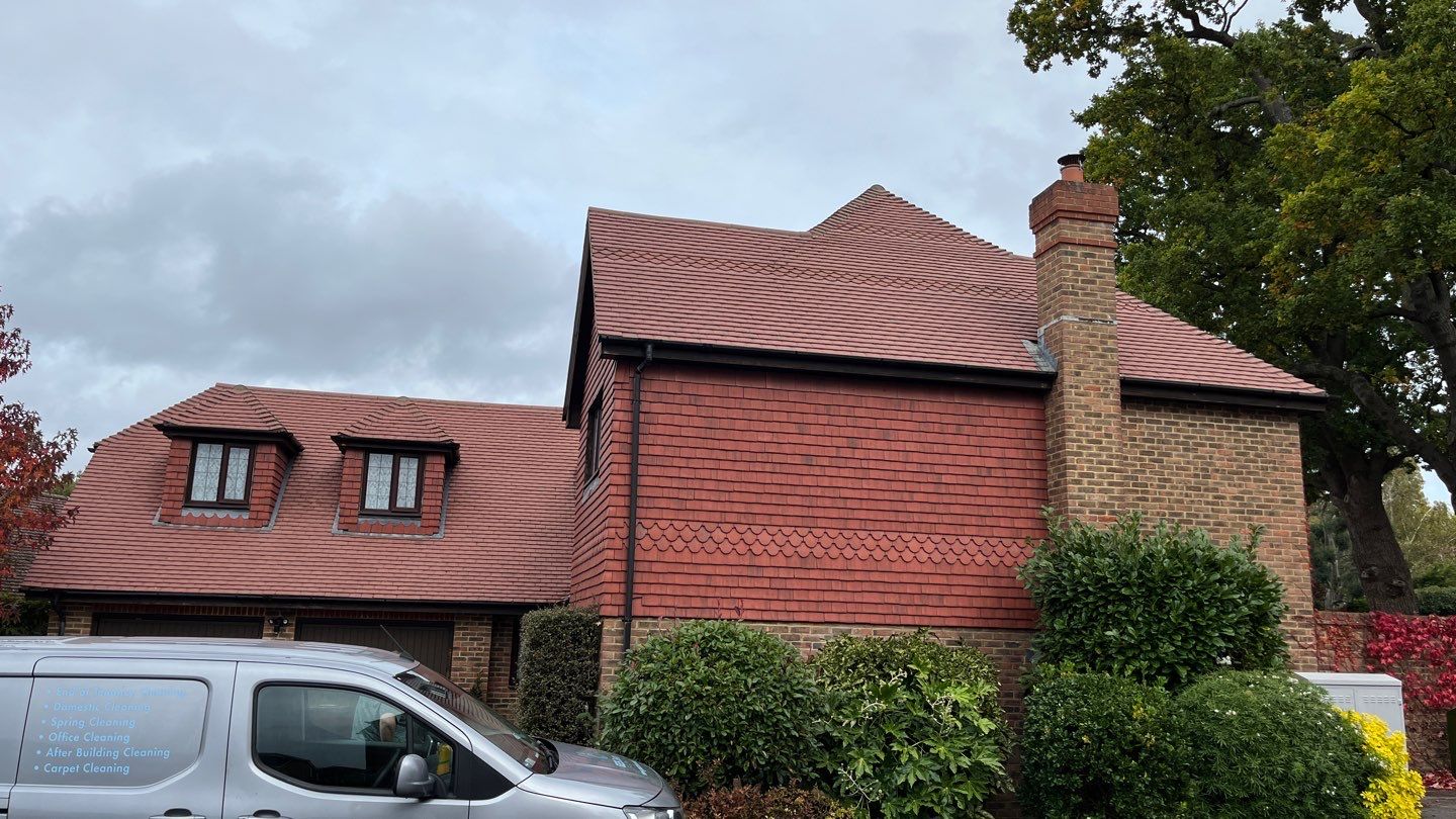 Roof Patio Driveway Clean using Honda 15lpm Low Pressure Washing Machine by Ges Exterior Cleaning ltd