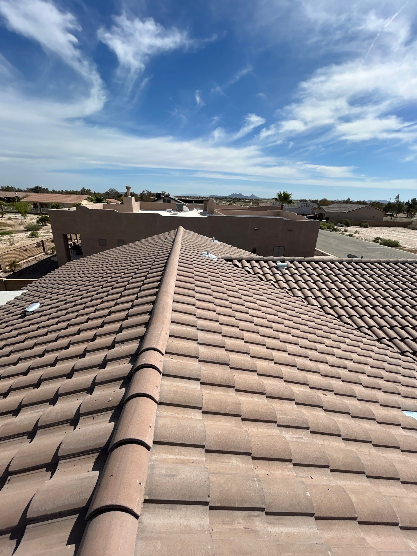 Sandstone Beige Concrete Tile by Reimagine Roofing