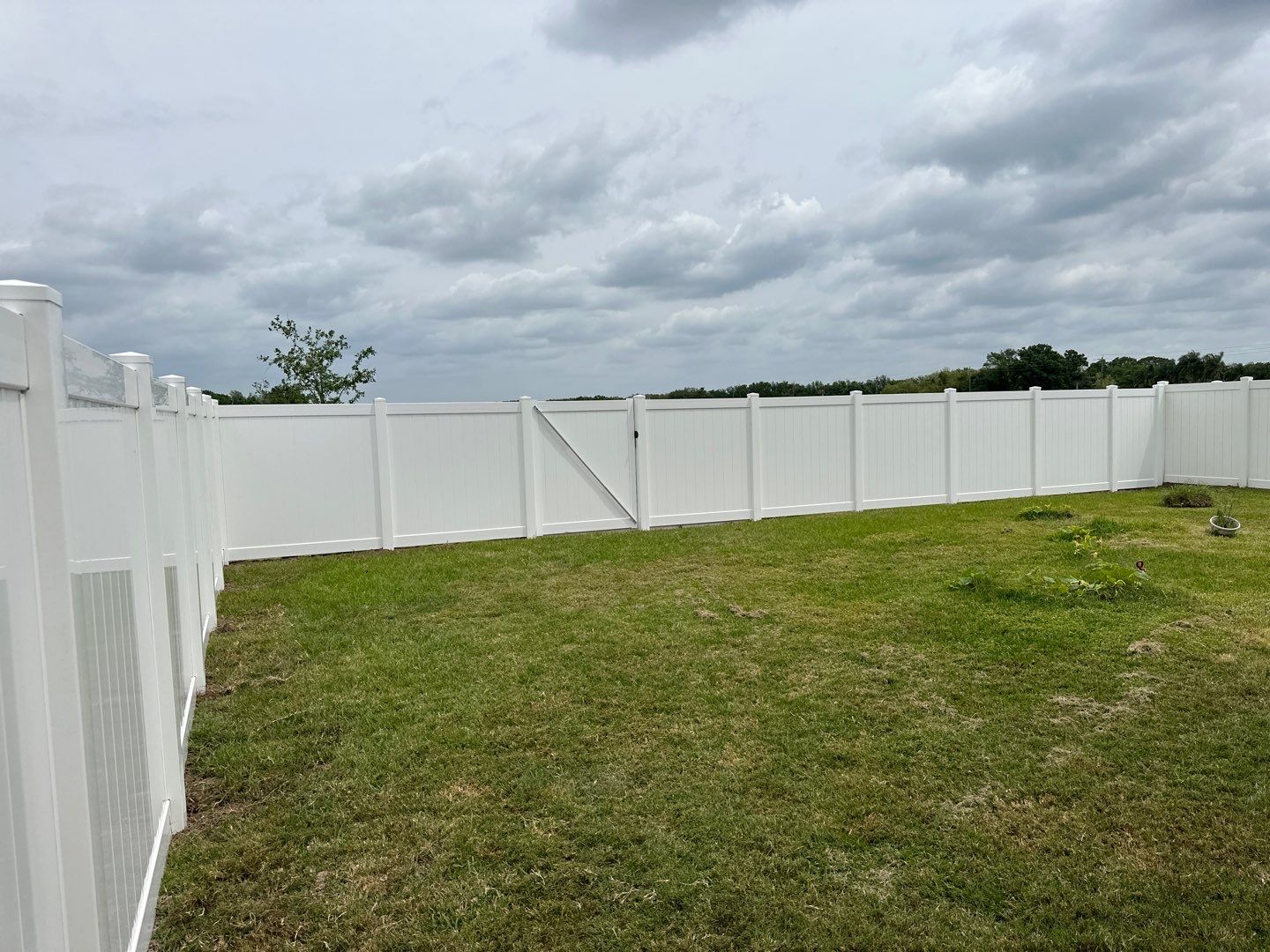 Aluminum Fence Installation using Vinyl Privacy Fence  by Asap fence and gates, LLC