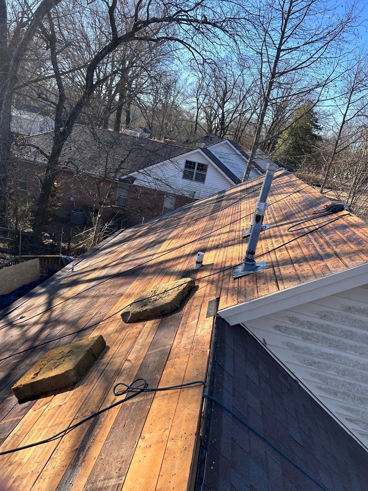 Asphalt Shingle Roof Replacement and Decking Repairs in Bartlett by Revival Roofing Services