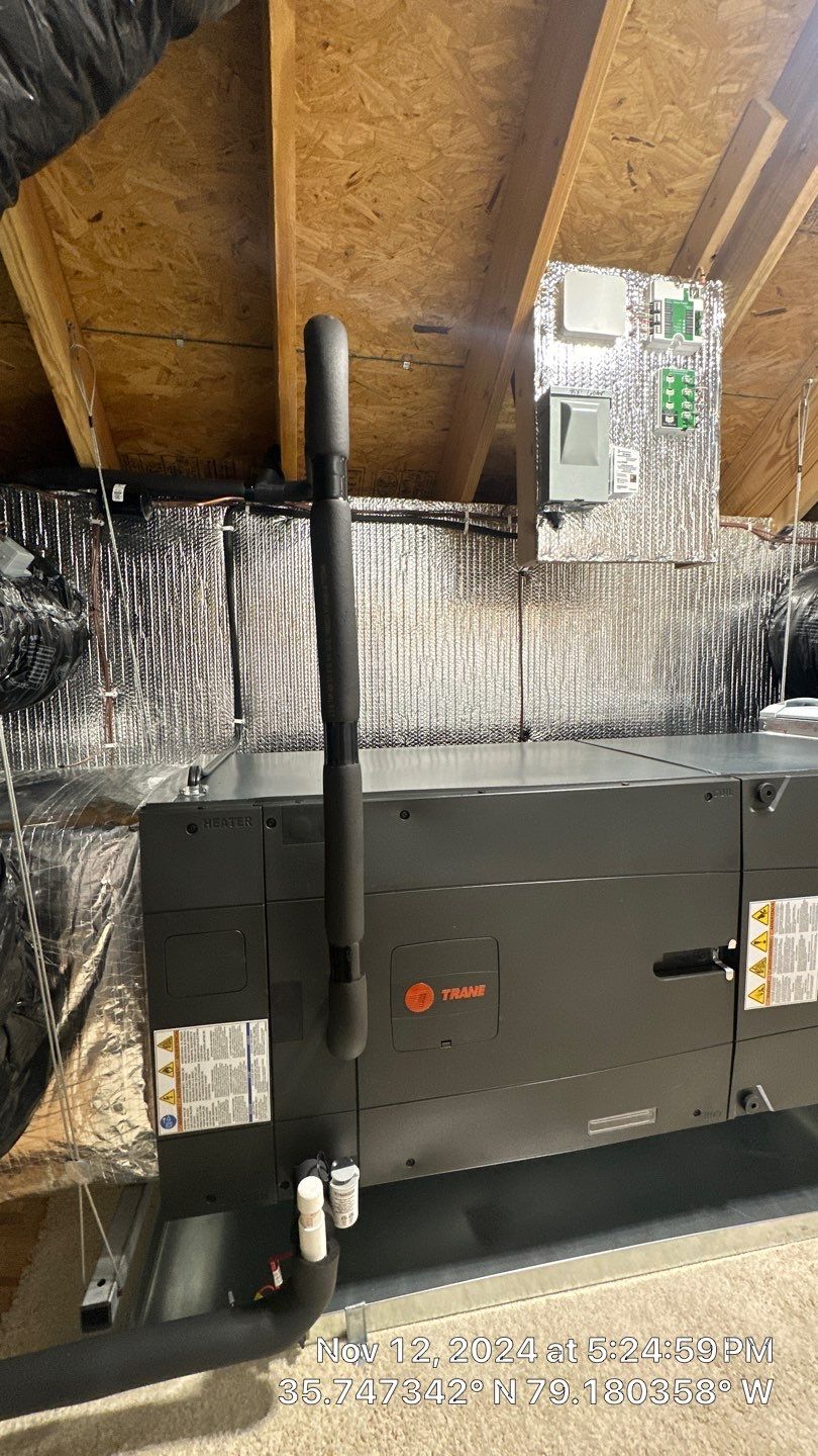 Trane XV20i Split Heat Pump Install  by Nick's Mechanical LLC.