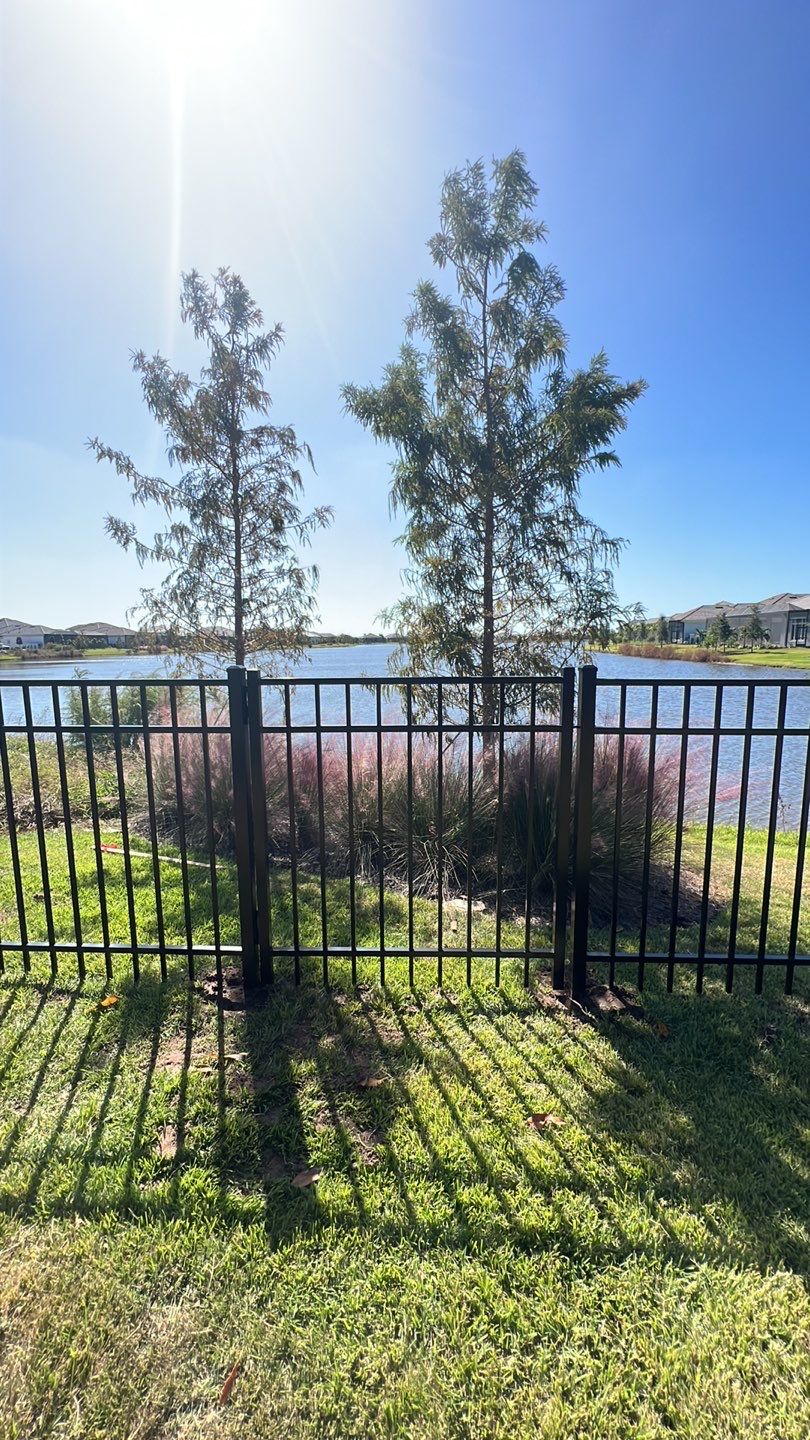 Aluminum Fence Installation using Black 3 Rail Aluminum Fence by Asap fence and gates, LLC