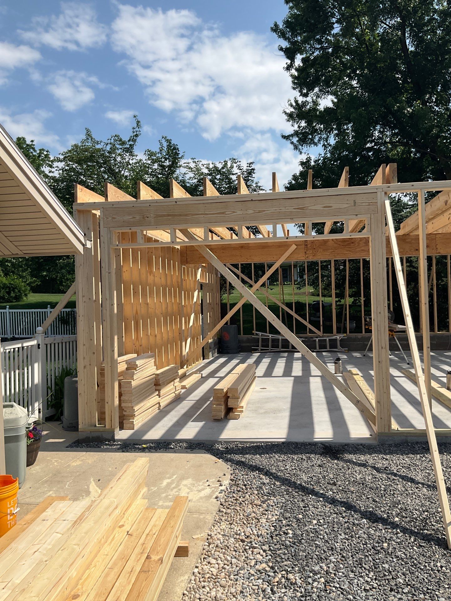 Two-Story Residential Addition and New Garage in Hummelstown by Esh Builders