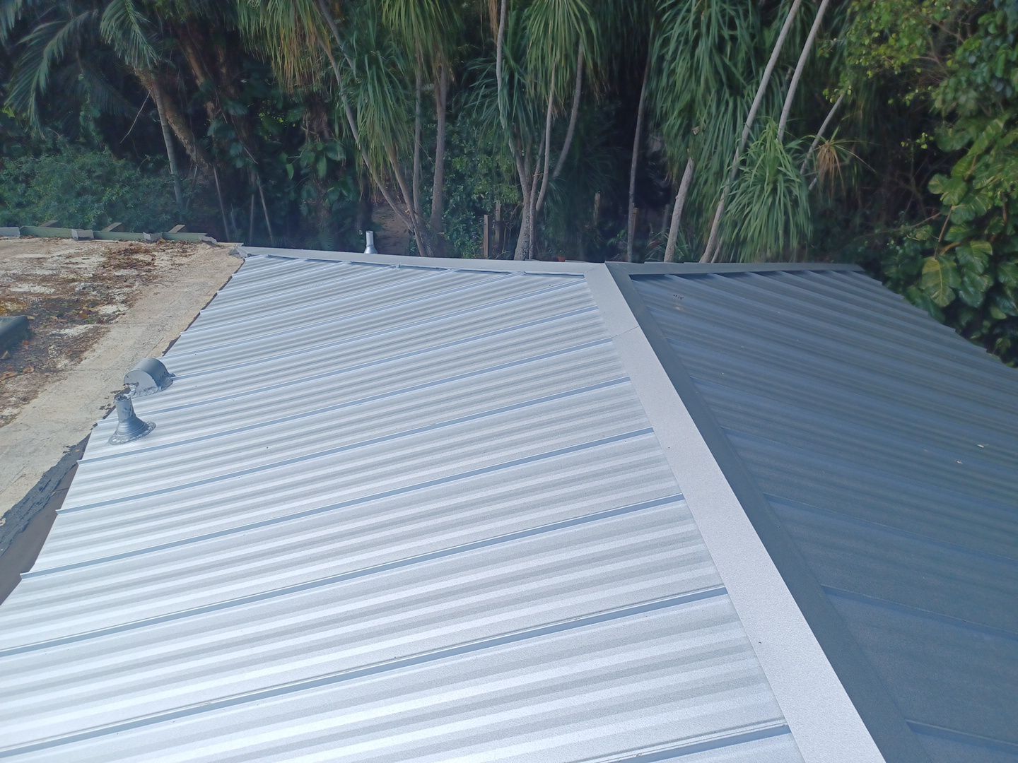 Residential Roofing Installation using 1" Nail strip metal roof by BLUES BROTHERS ROOFING