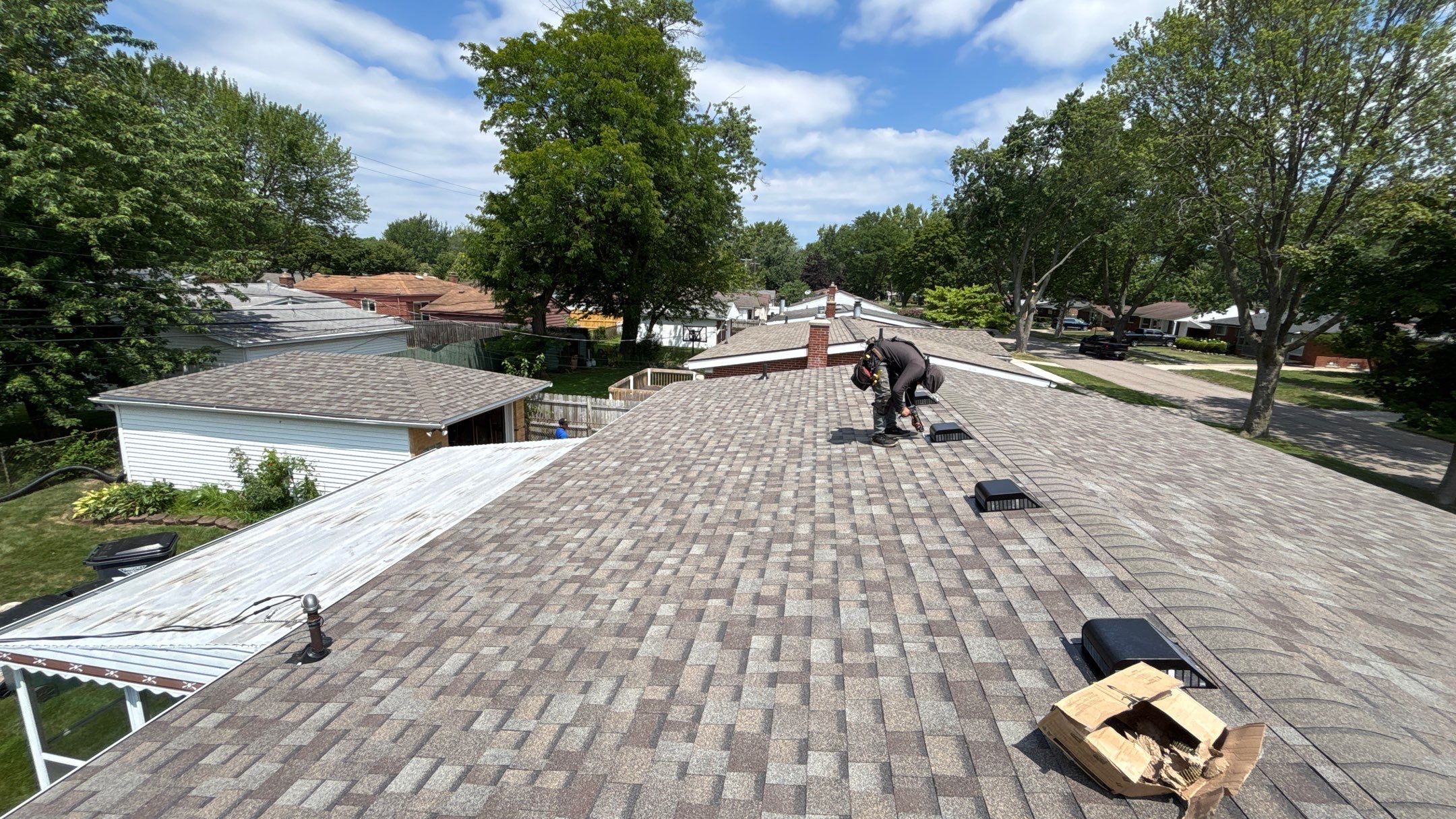 Roof Replacement using Owens Corning Driftwood by 180 Contractors