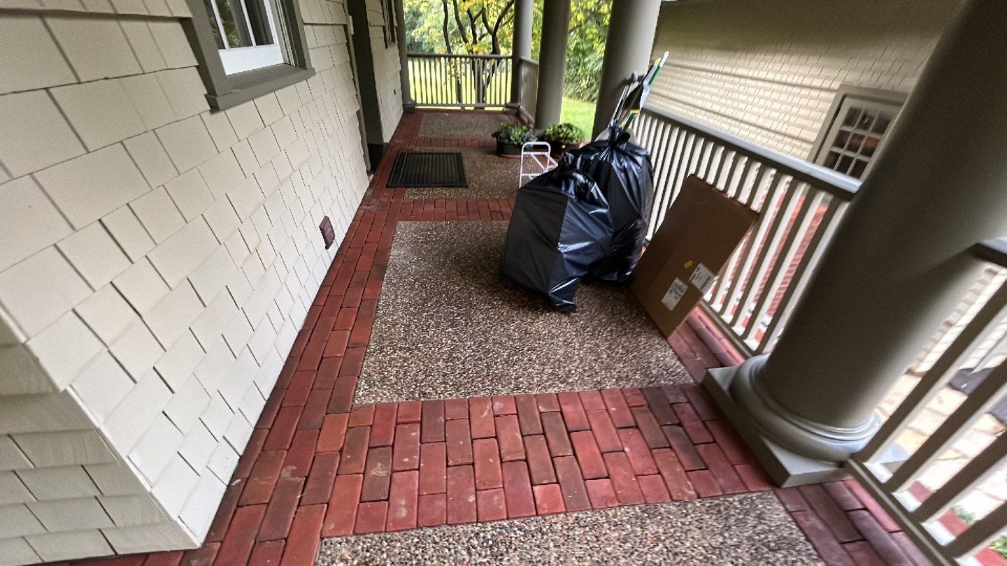 natural stone using Algaecide, soft wash soap by Northern Power Washing LLC.