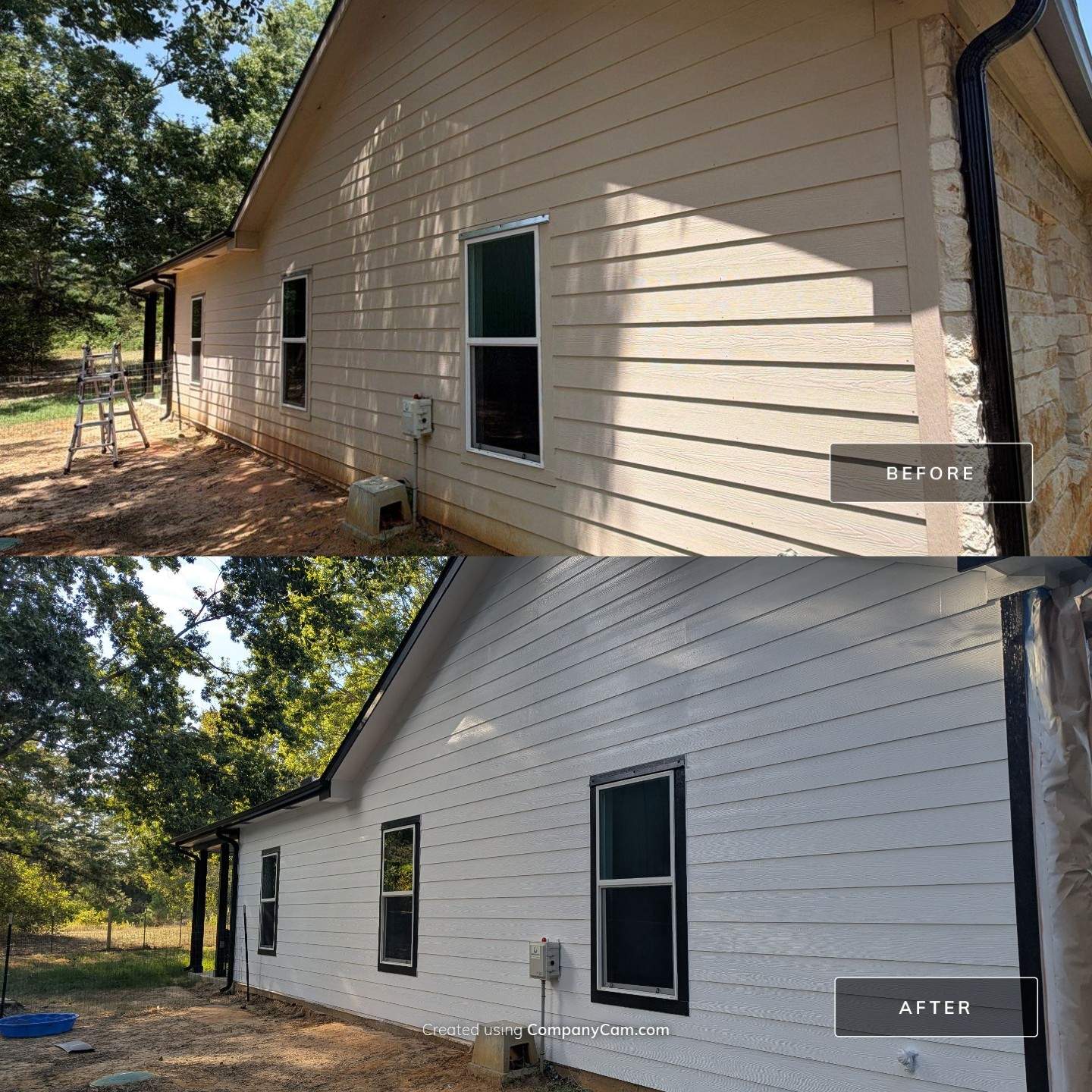 Bold New Color Scheme on Frankston, TX Home by Quality Coats Painting