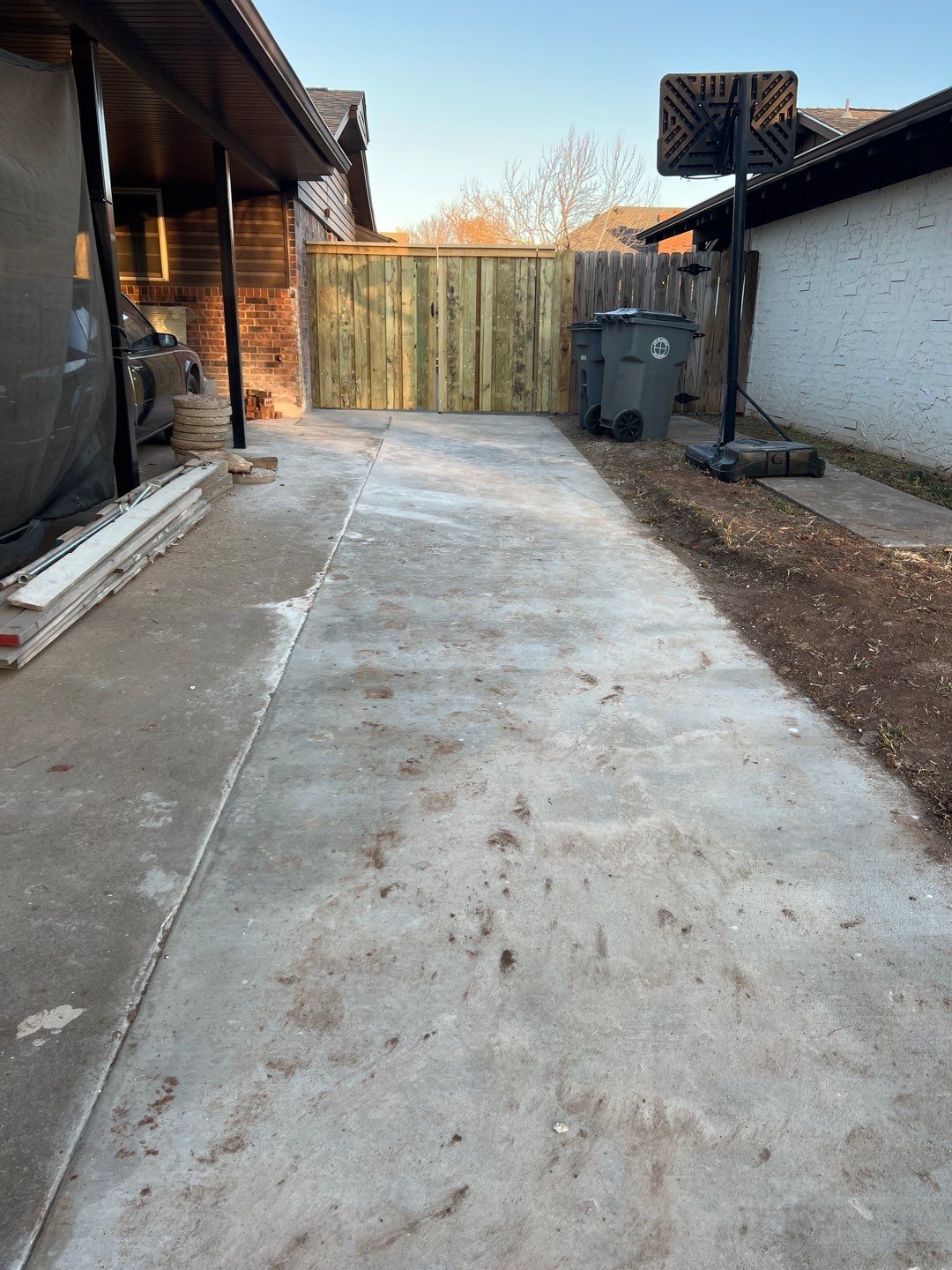 Fence , Concrete Pads , and Tree Removal by Clays Services Inc