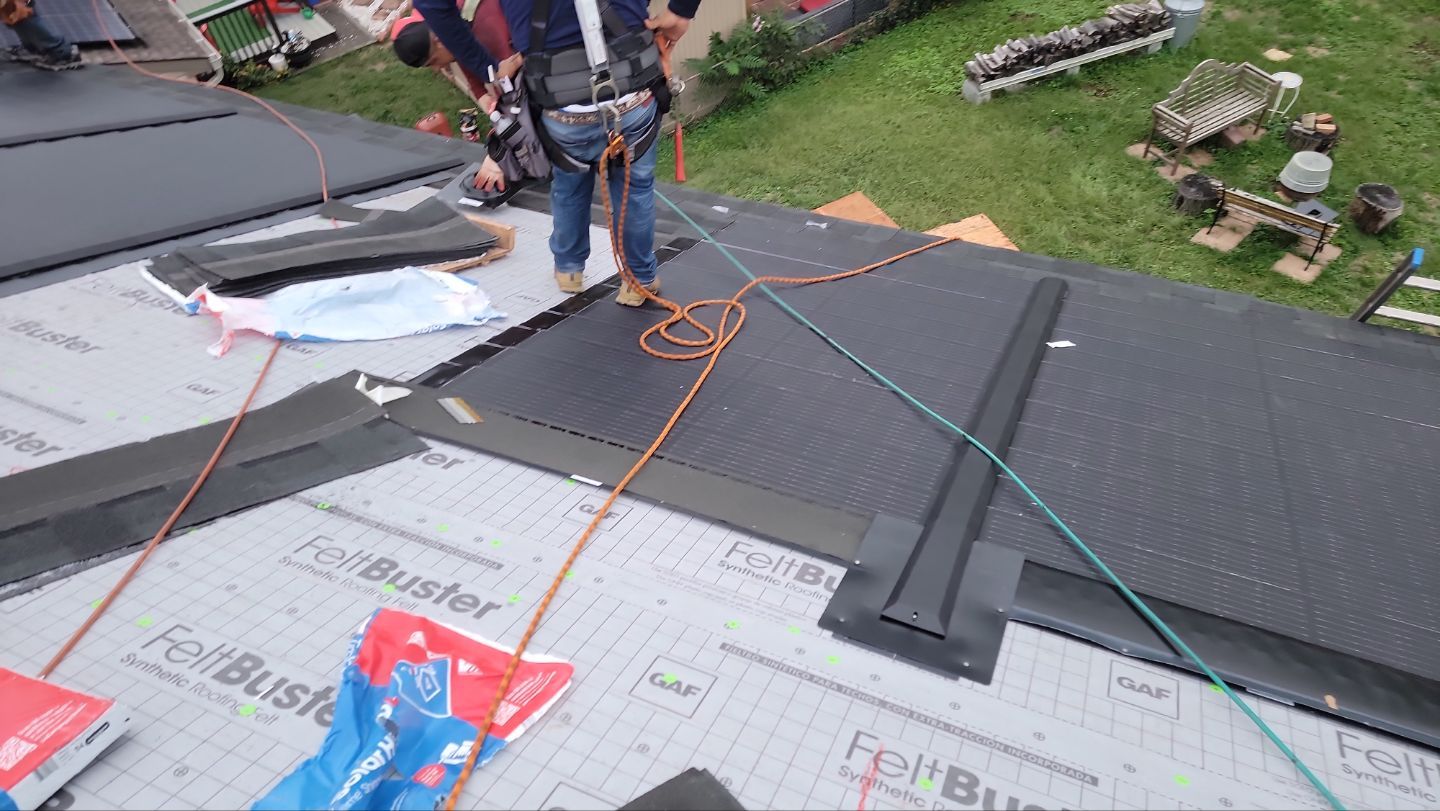 Roof and Solar Installation using GAF Timberline Solar HDZ by ExteriorPros