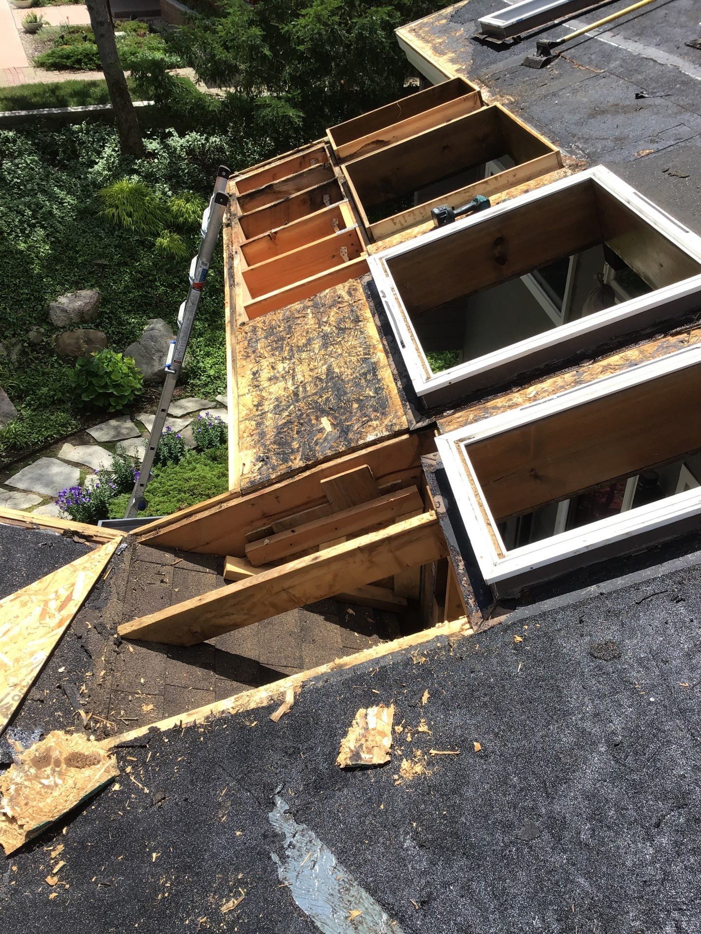 Velux Skylights, GAF Roofing, Front Porch Overhang by Northwest Construction 