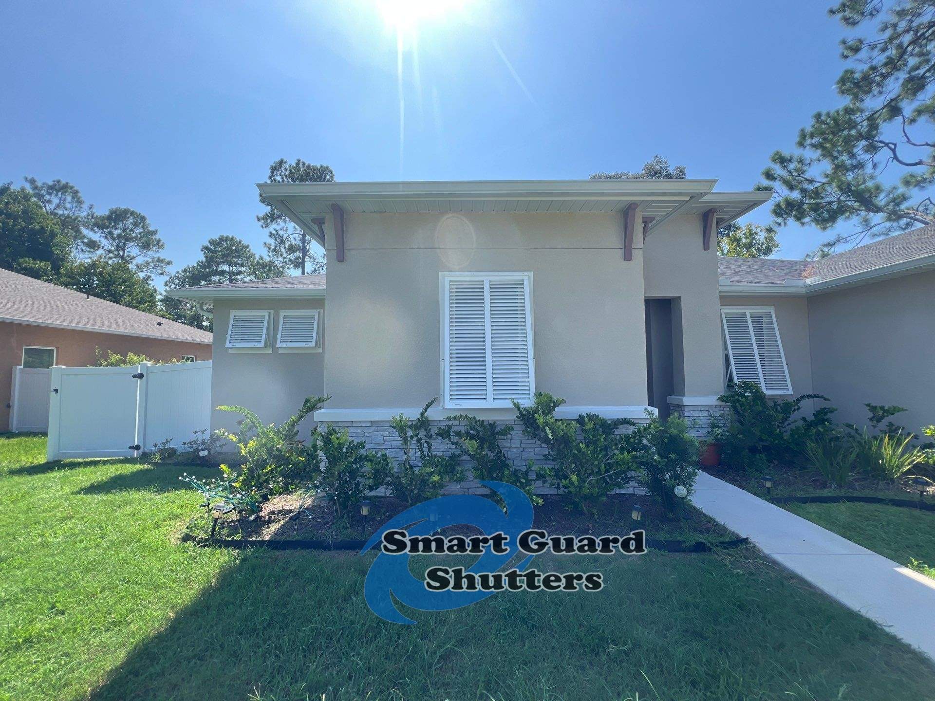 Hurricane Protection in White by Smart Guard Shutters
