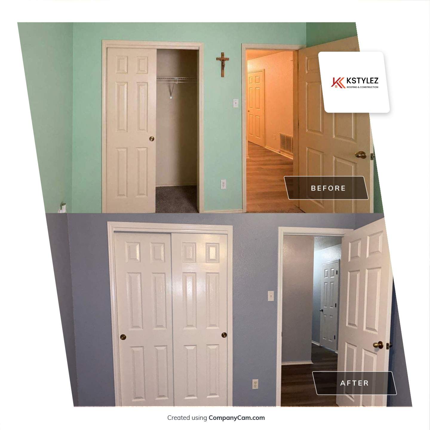 Full Interior House Painting in Round Rock, TX by Kstylez Roofing & Construction