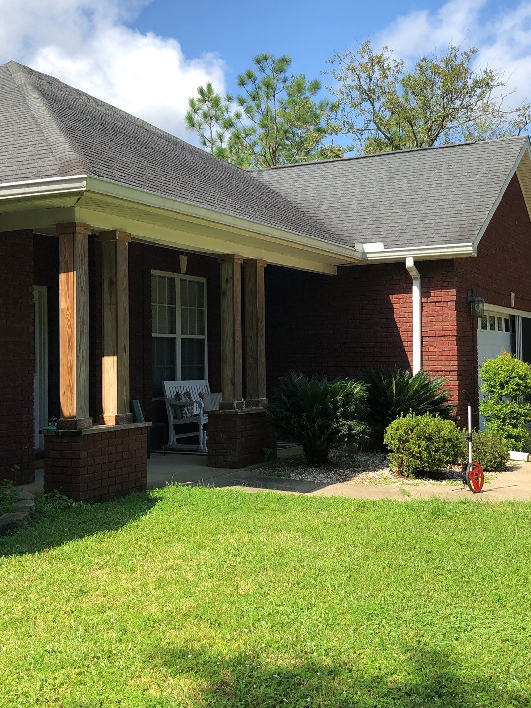 Gutter Installation using White K-Style Seamless Gutters by Gutter Professors