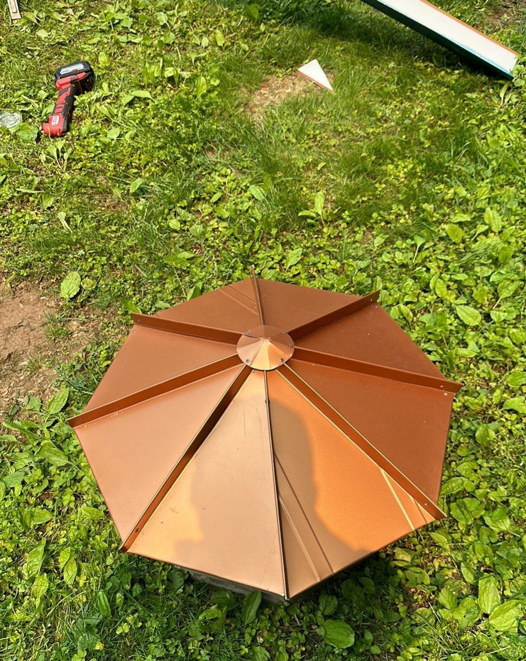 Residential Roofing Installation using Copper Penny Metal Roof by A Plus Exterior