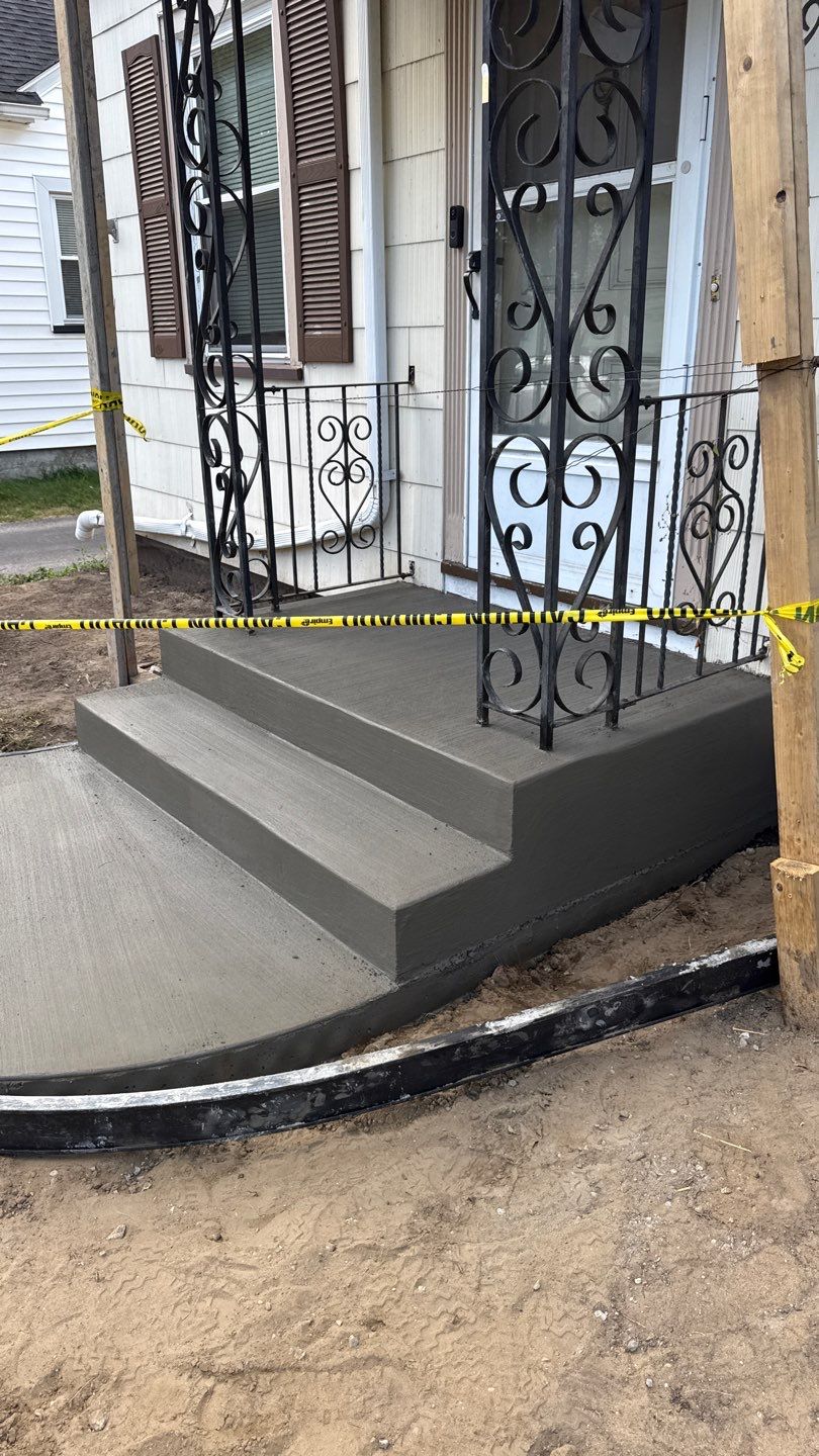 Broom Finish Porch and Walkway  by NG Masonry & Construction LLC