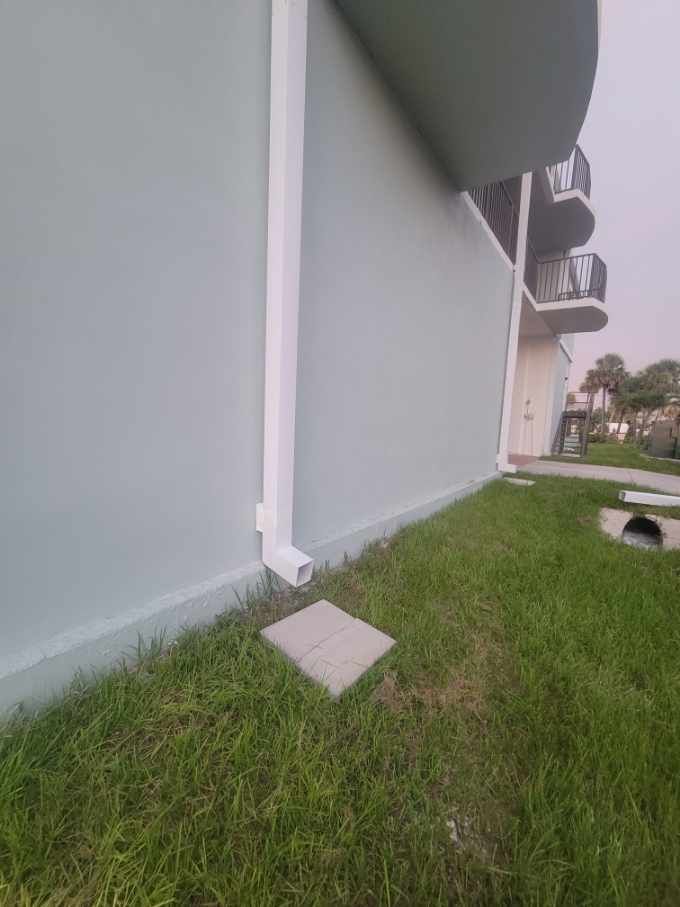 Downspout Elbow Installation in Englewood FL by Gutter Professors