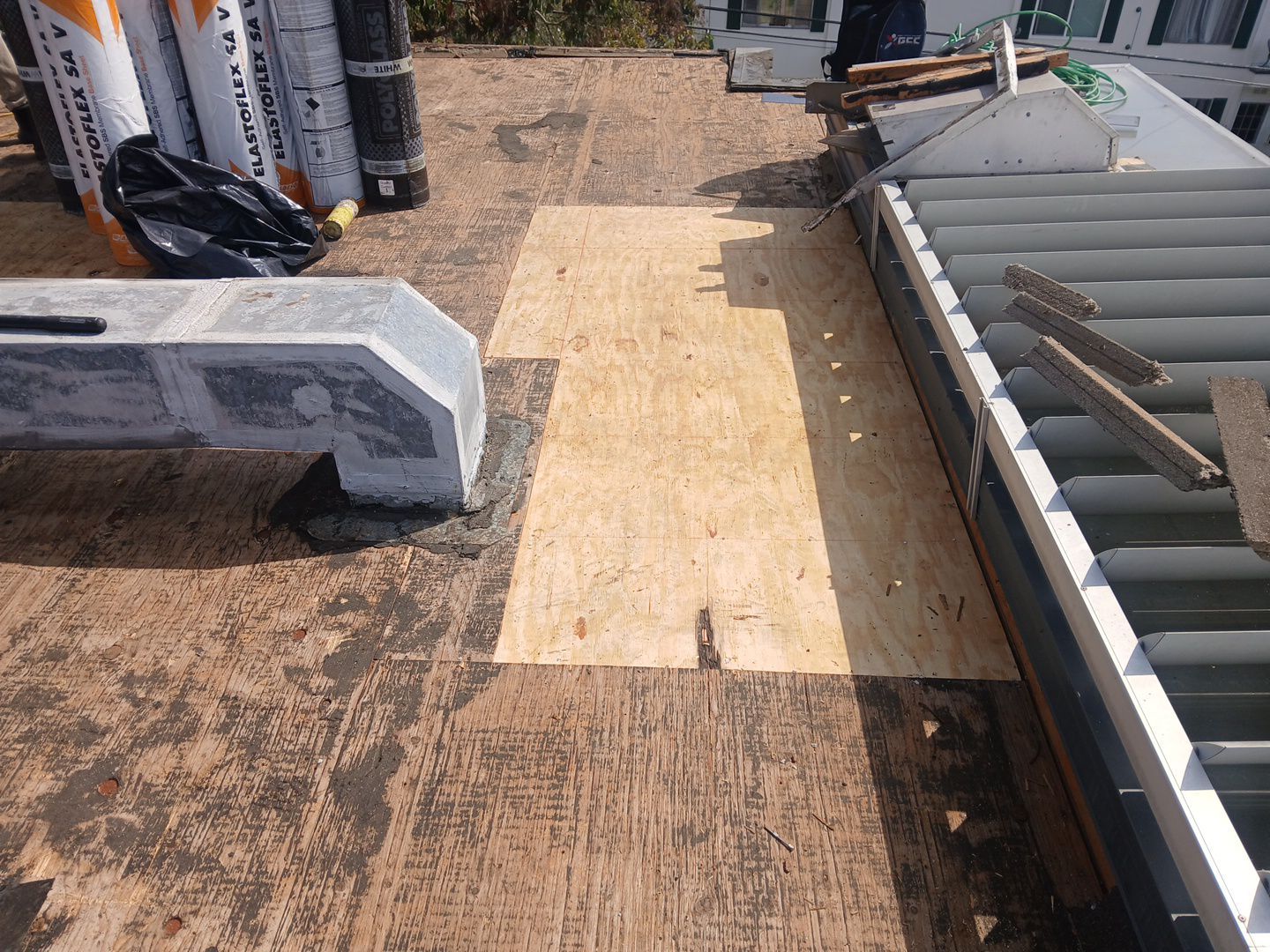Residential Roofing Installation using Polyglass Torch Down Roofing System by Hull Brothers Roofing