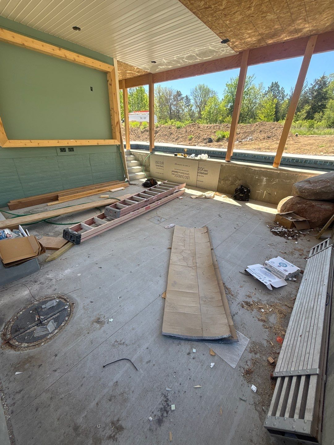 Pool Cabana  by Granite Garage Floors