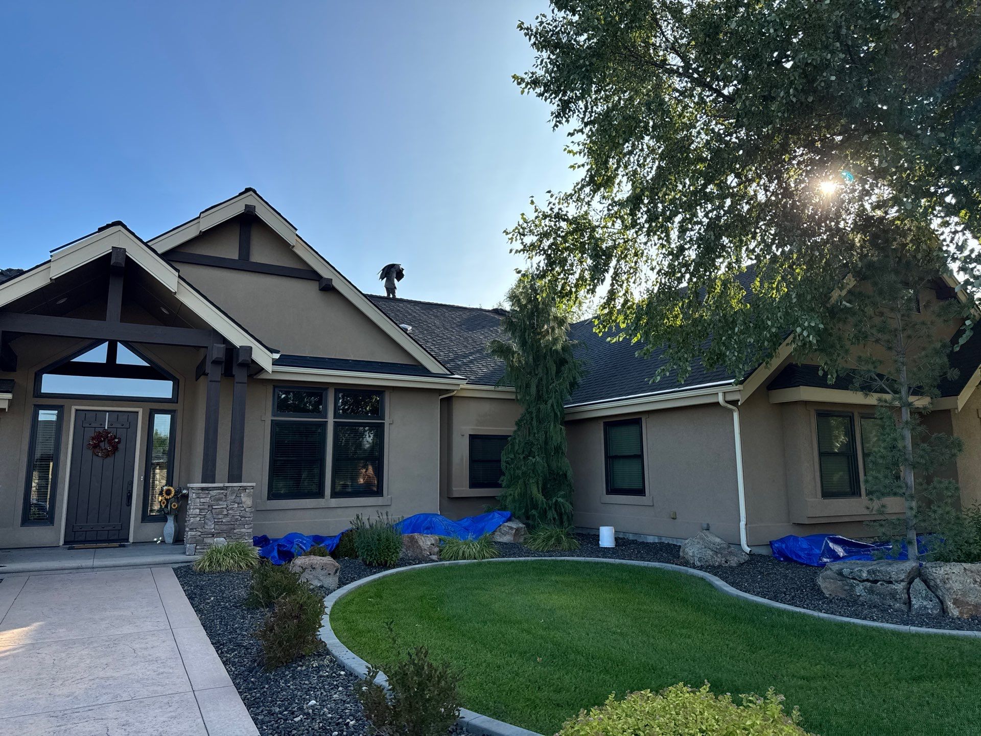 Middleton Residential Roof Replacement with Dark Grey Architectural Shingles by Olive Roofing