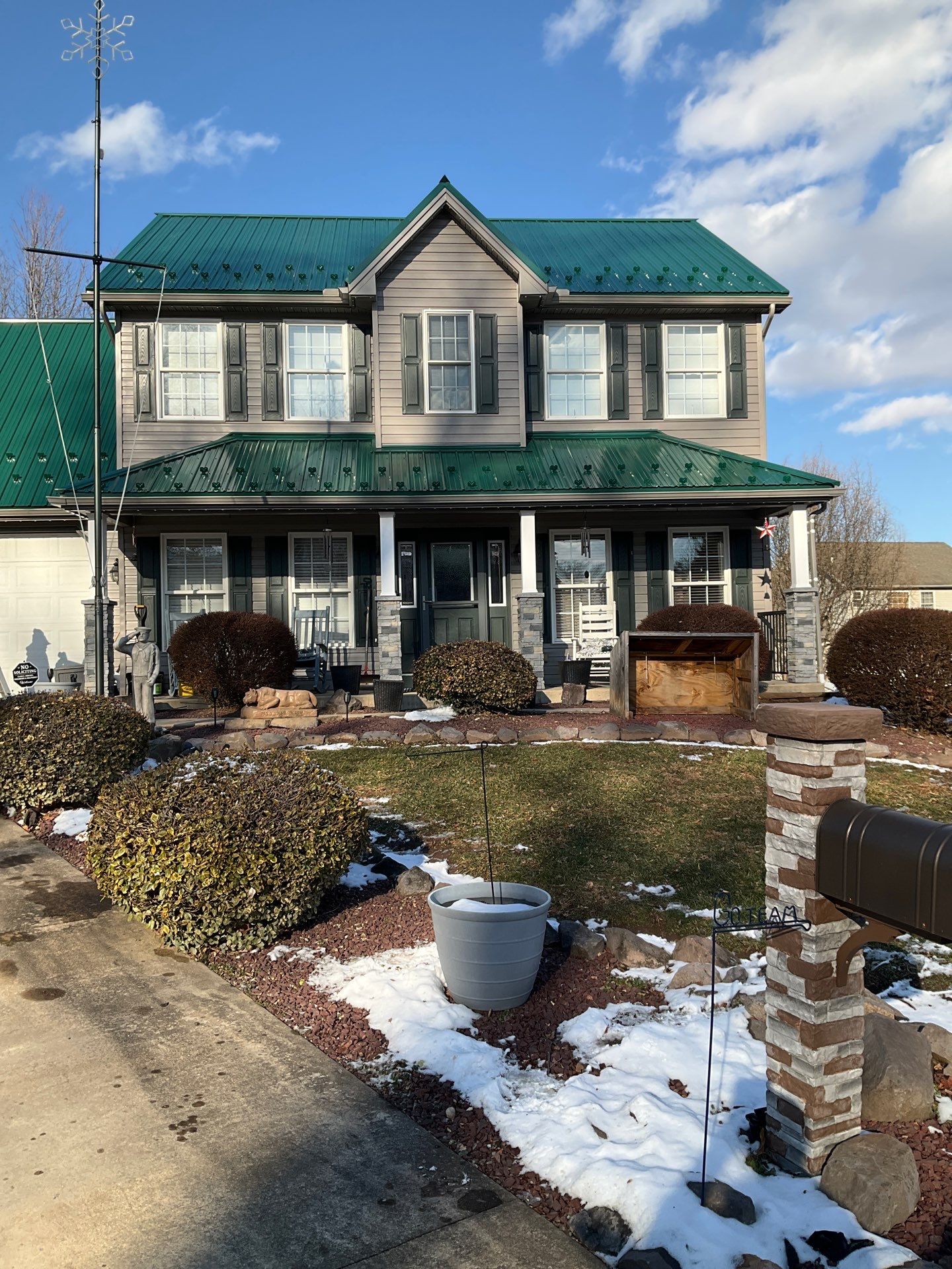 Metal roof replacement by Esh Builders