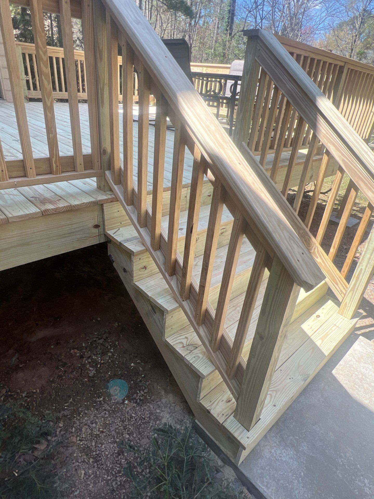 Deck Installation using Pressure Treated Pine in Peachtree Corners, GA by Nelson Exteriors 