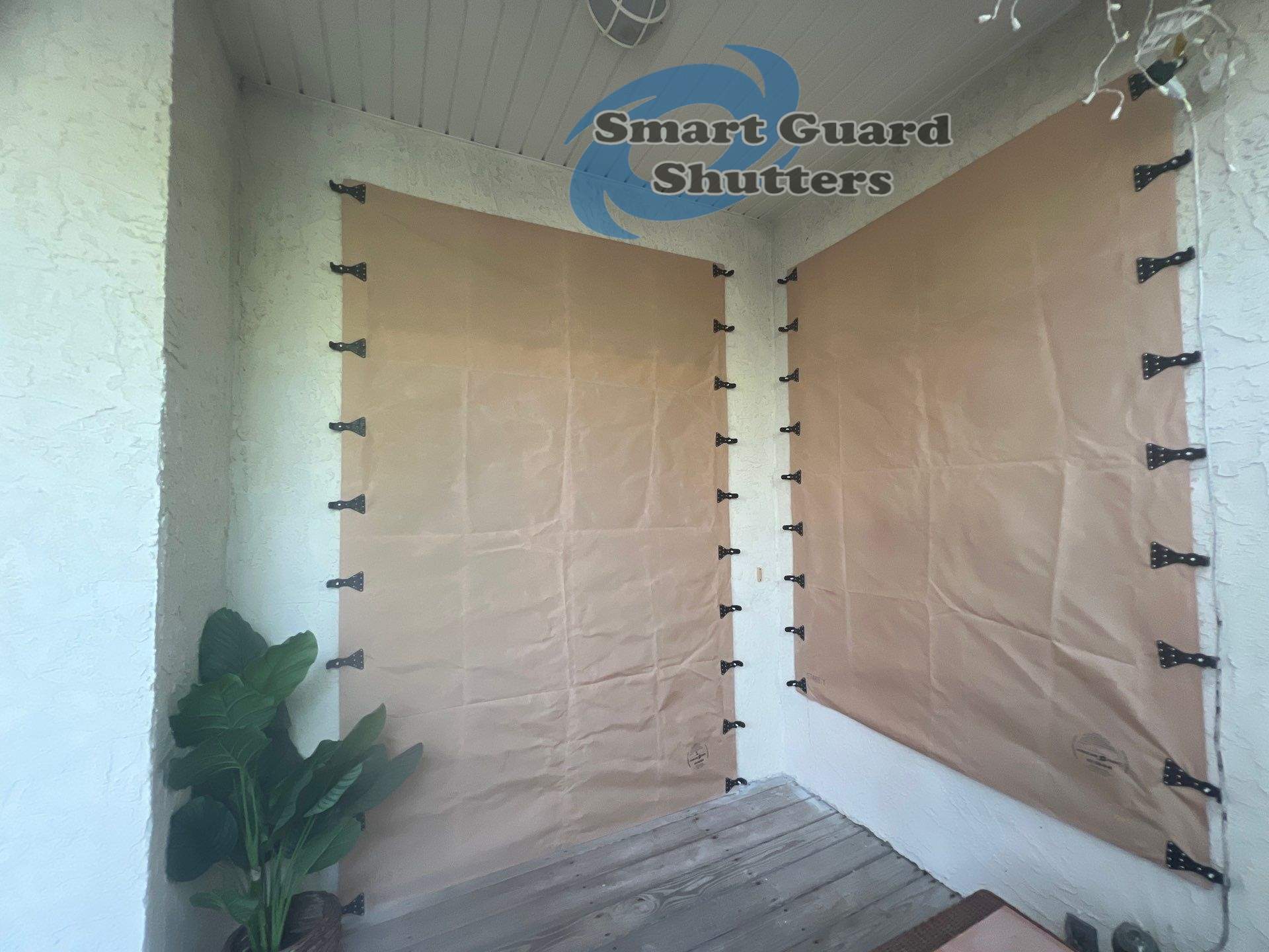 Hurricane Protection in Tan  by Smart Guard Shutters