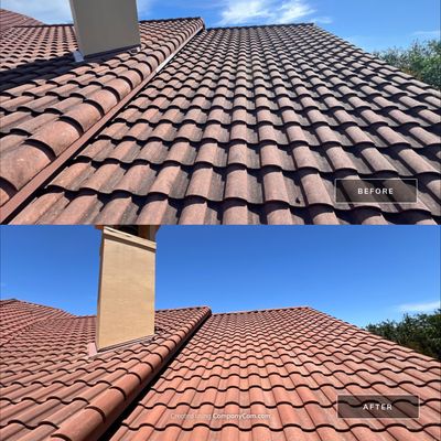 Tile Roof Wash Project in San Antonio