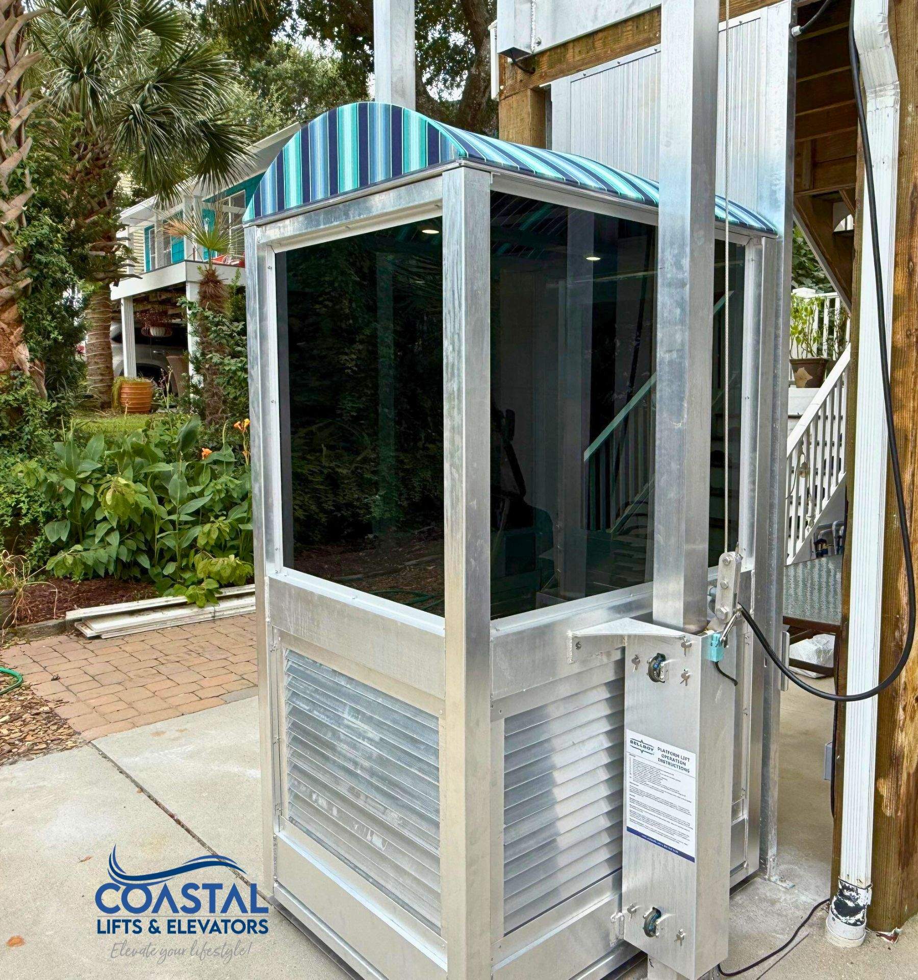 Residential Exterior Elevator Installations  by Coastal Boat Lift Repair LLC