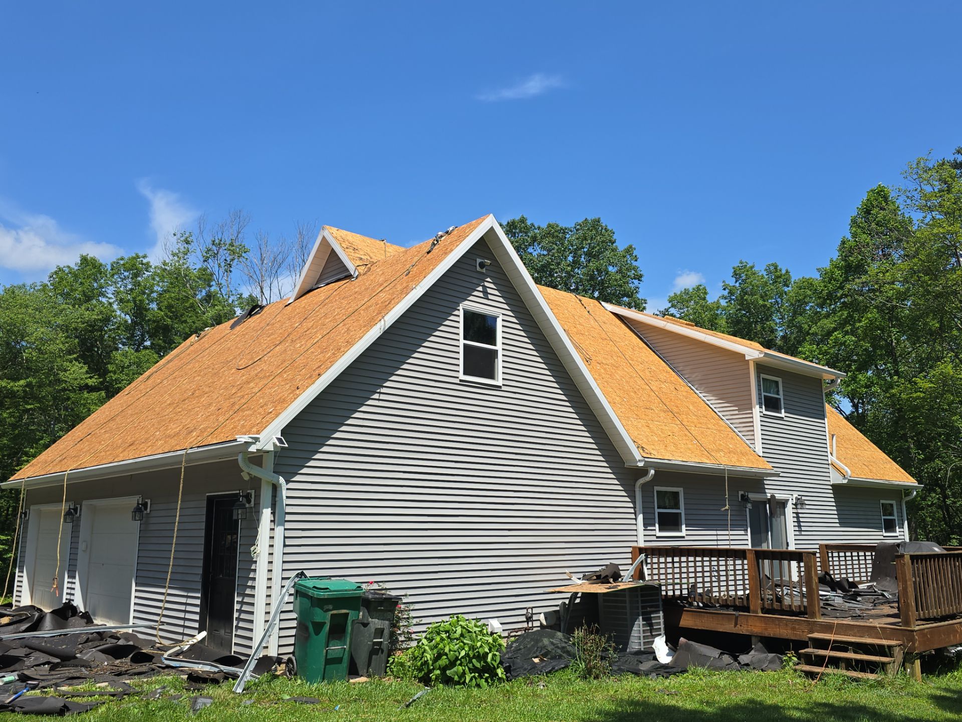 Residential Roofing Installation using GAF Timberline HDZ Pewter Gray by Rainstoppers Roofing