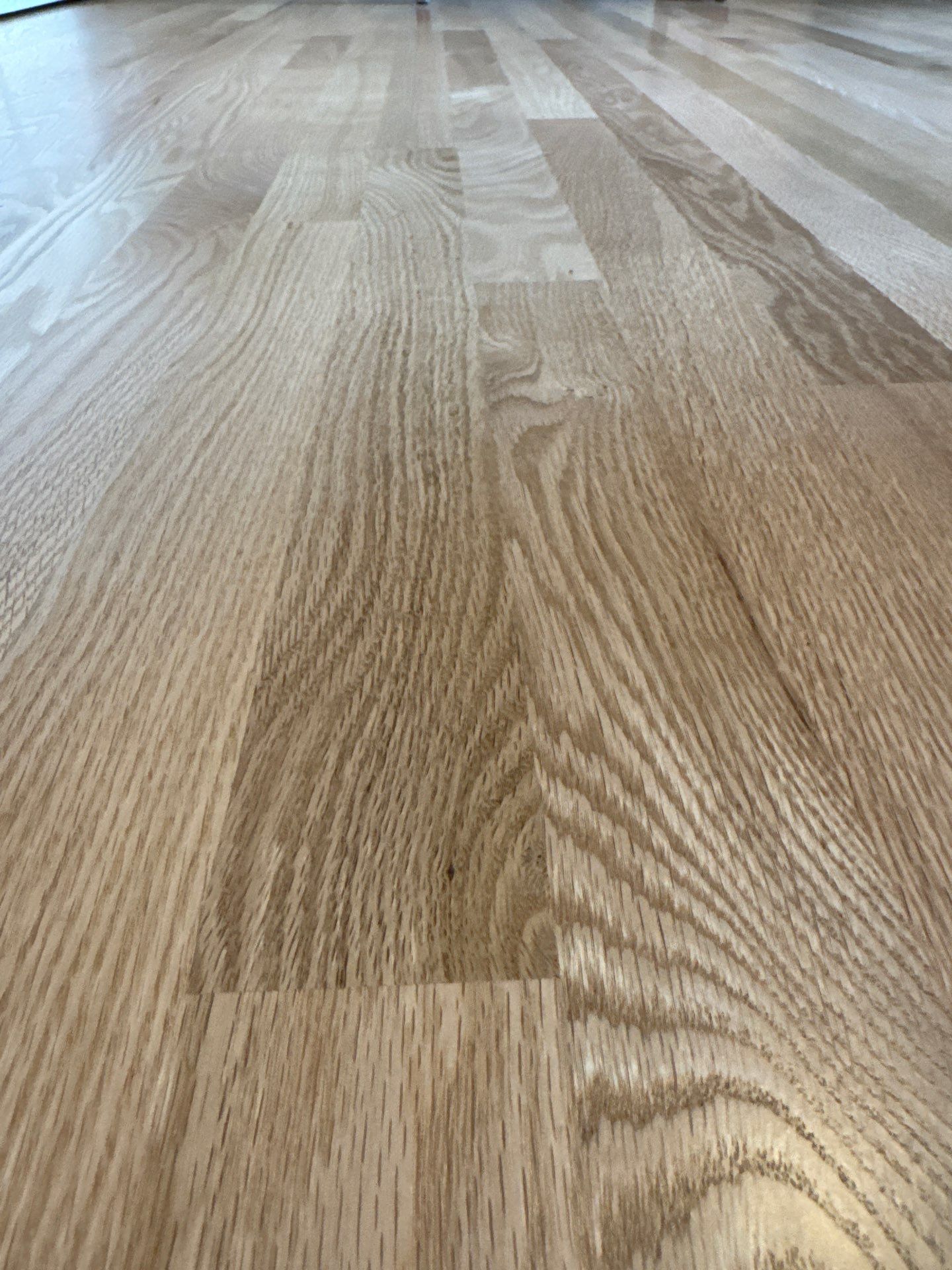 New Red Oak Natural bedroom and hall  by Ann Arbor Hardwoods 