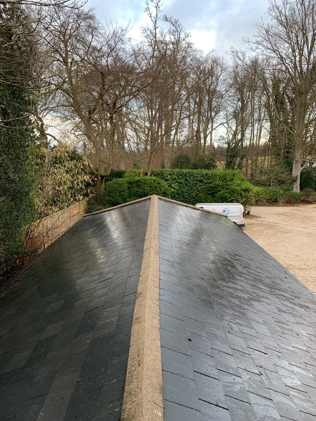 Garages Roof Cleaning using Honda 15lpm Low Pressure Washing Machine by Ges Exterior Cleaning ltd