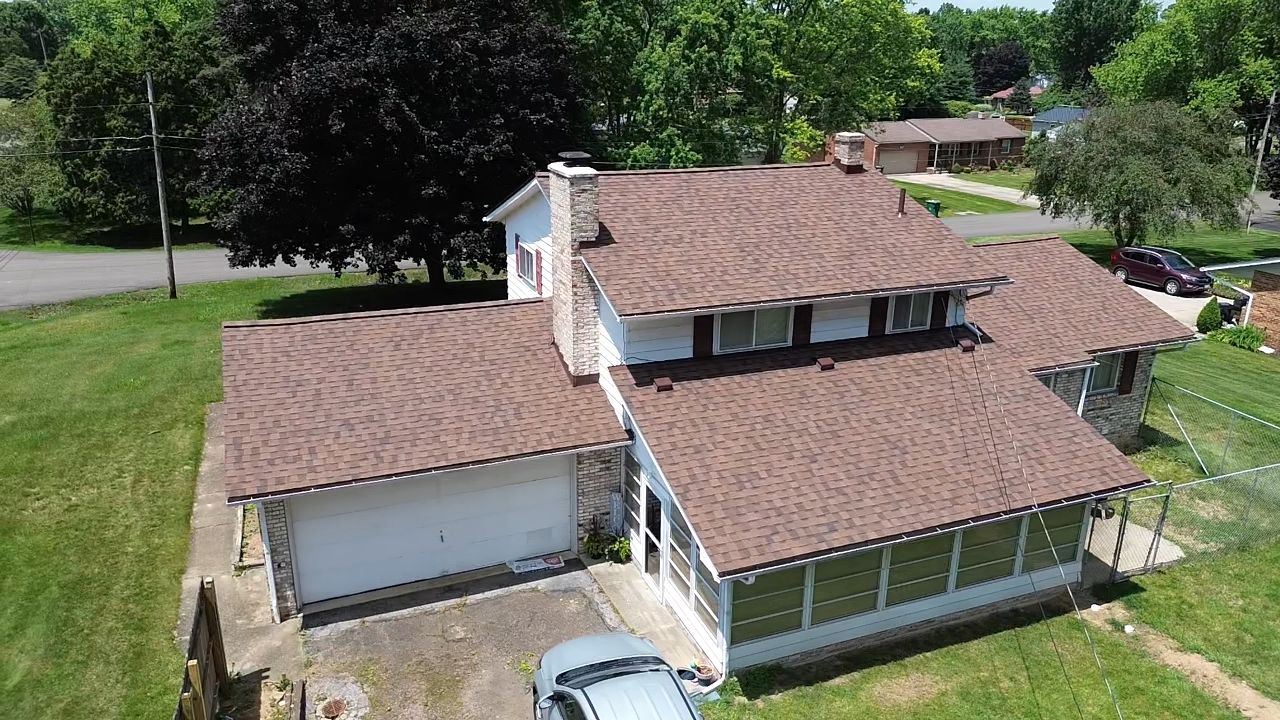 Atlas Pinnacle, Color, Burnt Hickory, Drip Edge, Color, Royal Brown by Eagle Eye Roofing