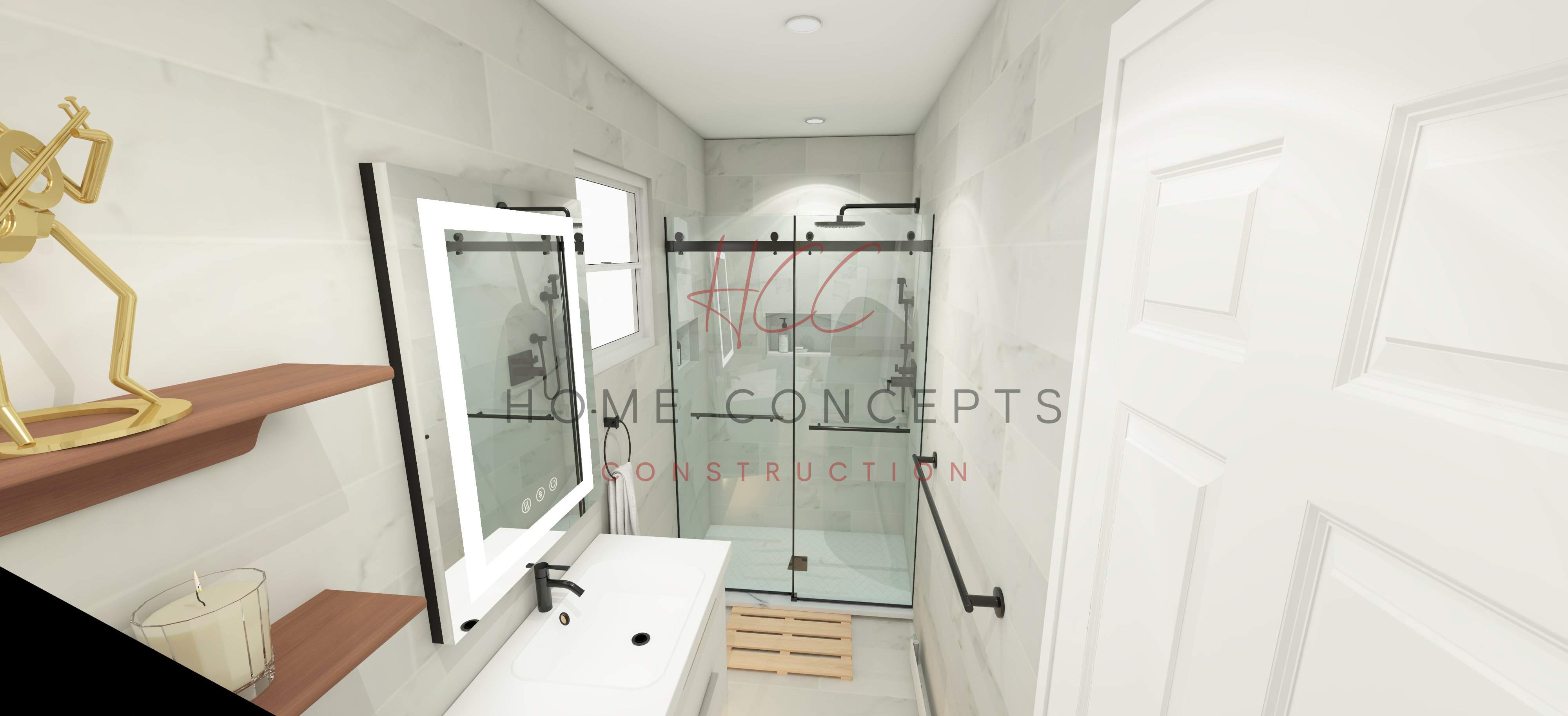 Bathroom Remodel using Tile by Home Concepts Construction