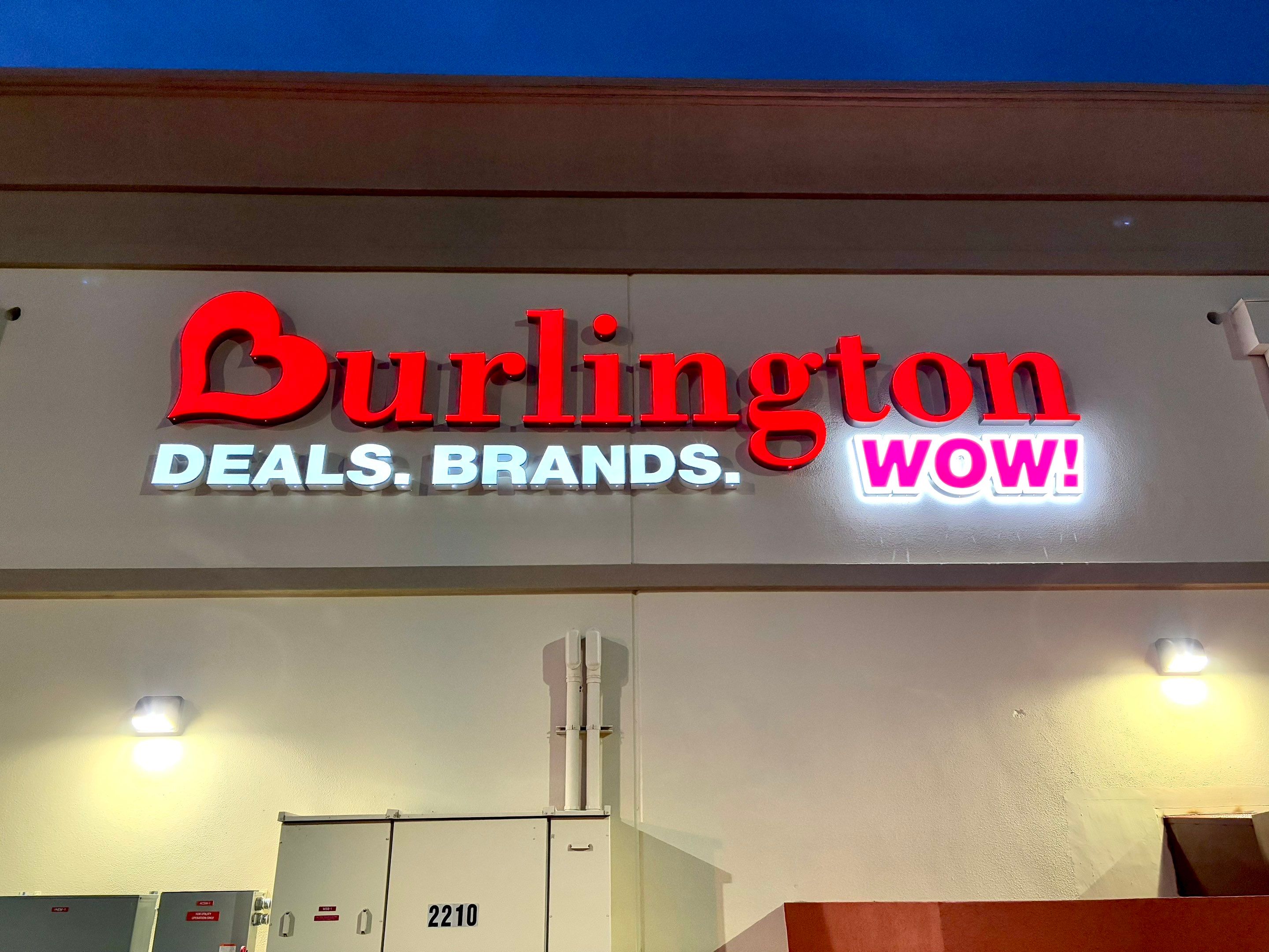 Retail Signage Installation for Burlington in Manteca by City Signs