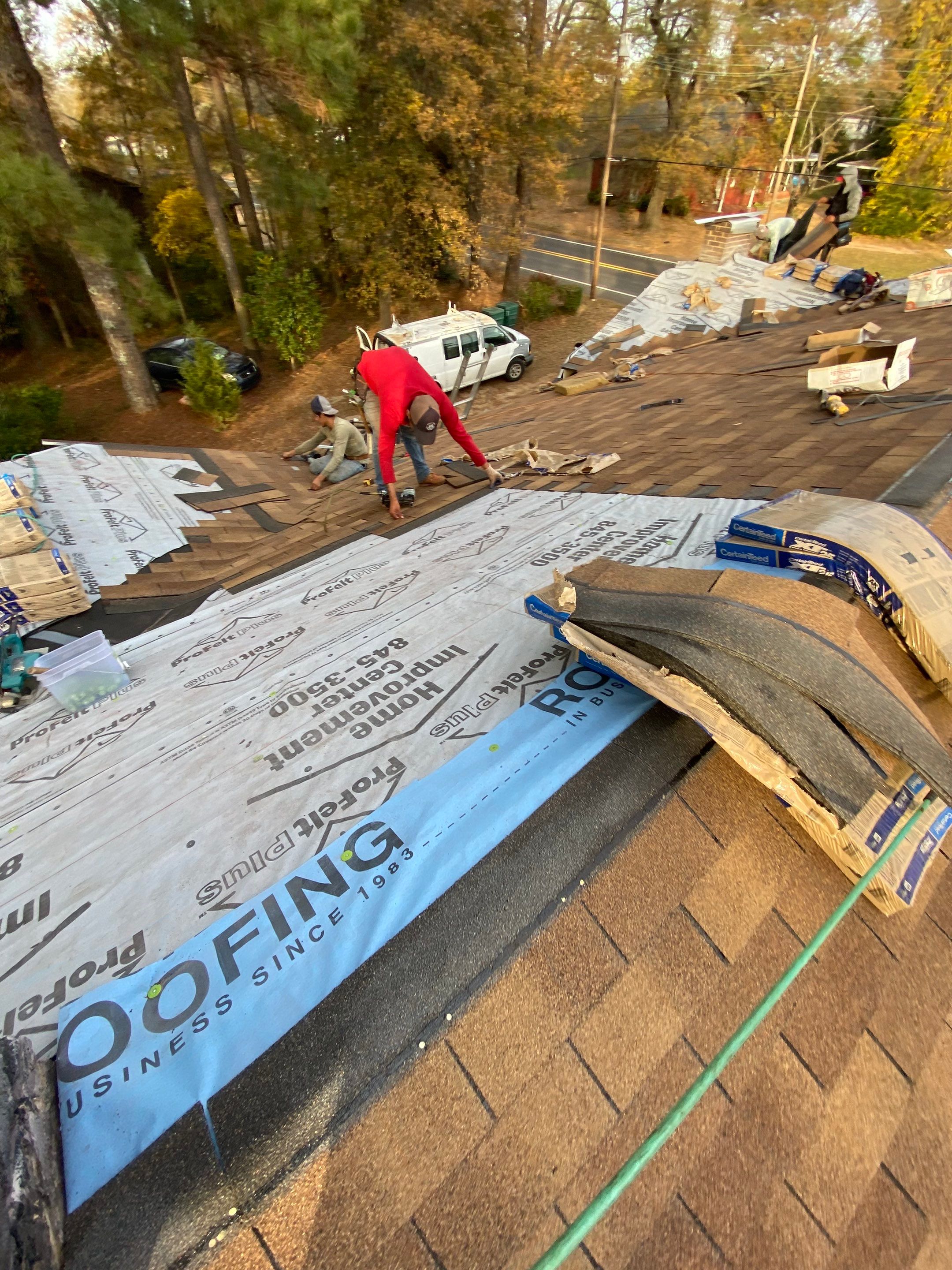Residential Shingle Reroof using CertainTeed XT25: Resawn Shake by Hostetler Roofing