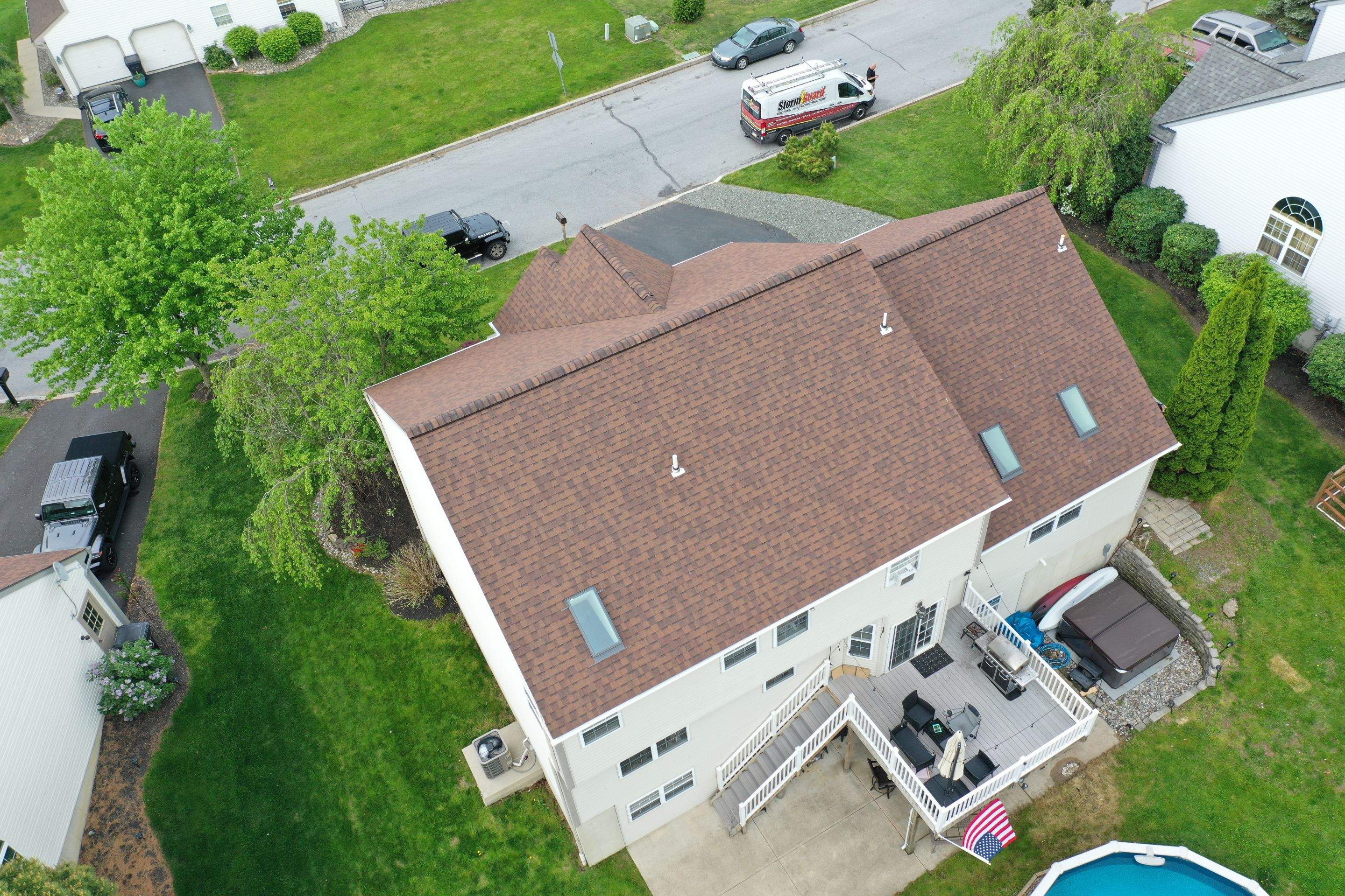 Roofing Installation using CertainTeed Landmark - Burnt Sienna by Storm Guard of Ches-Mont PA