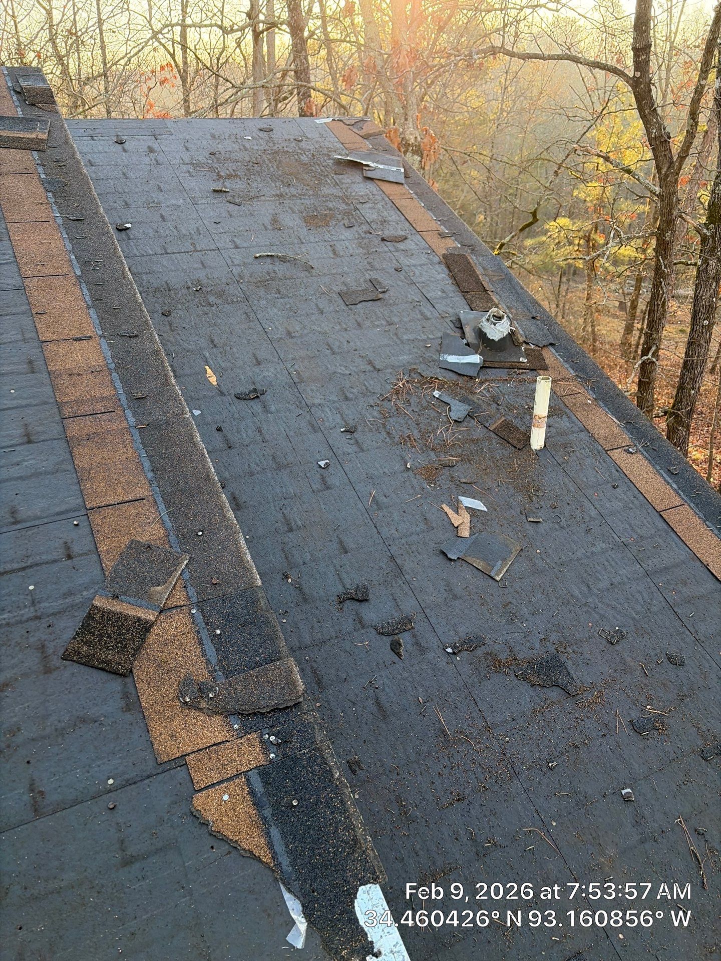 GAF Timberline HDZ Architectural Shingle Roof Replacement in Hot Springs by Temple Roofing and Exteriors