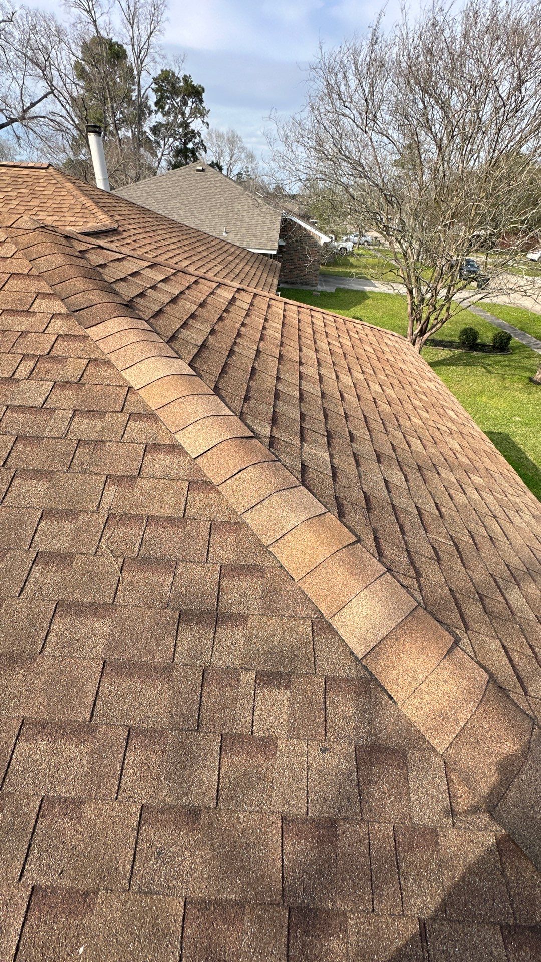 Roof Replacement with Ridge Vent & Flashing Details — Conroe, TX by PL Roofing & SB Roofing, LLC.