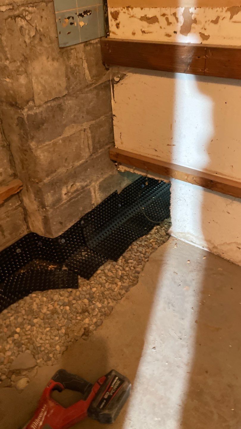 Interior Drain Tile for a South Minneapolis Basement by Waterproofing Northeast