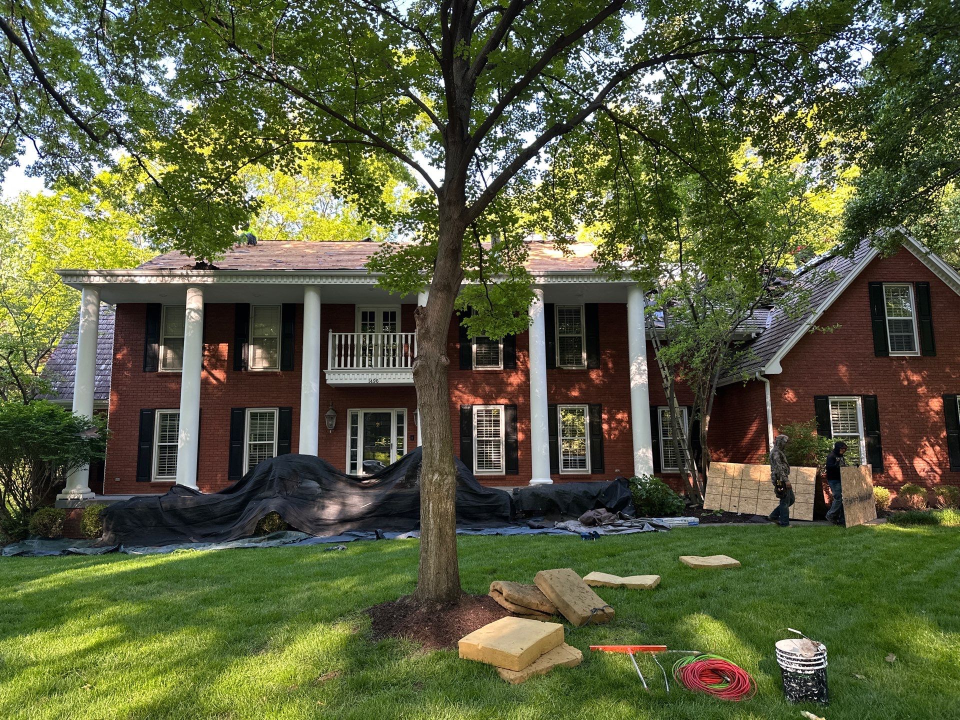 CertainTeed Presidential Shake Roof Replacement on Liberty Colonial Home by Liberty Roofing