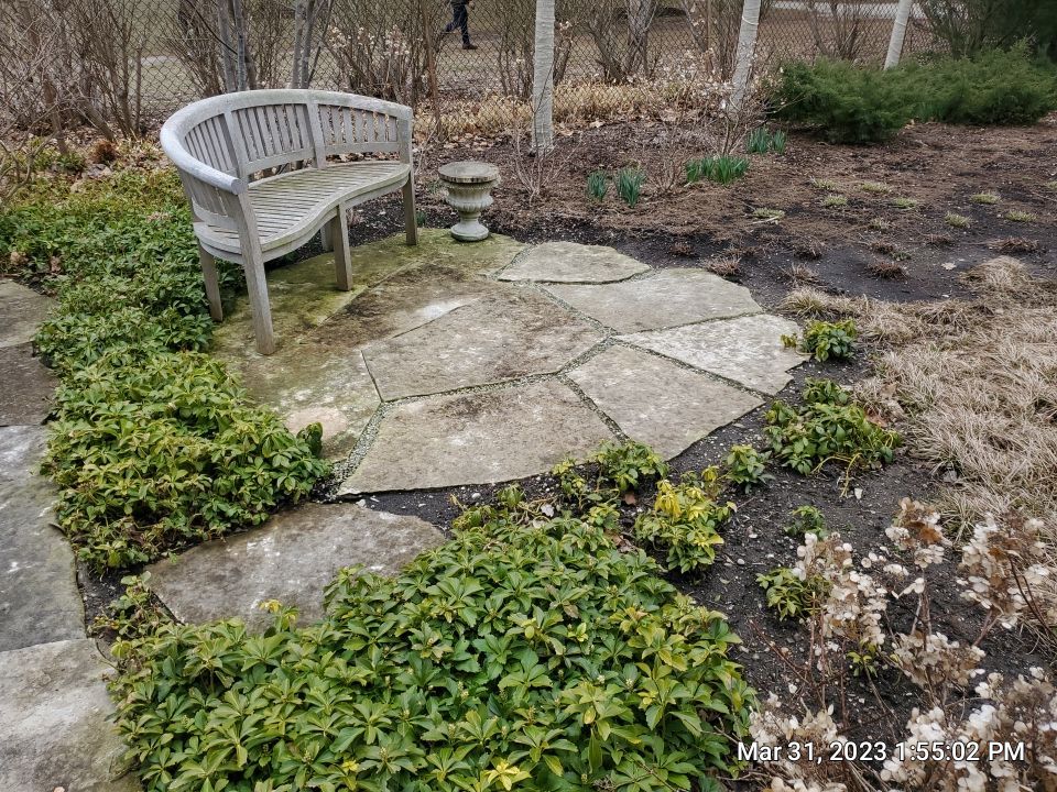 Evanston, IL stone patio cleaning by Northern Power Washing LLC.