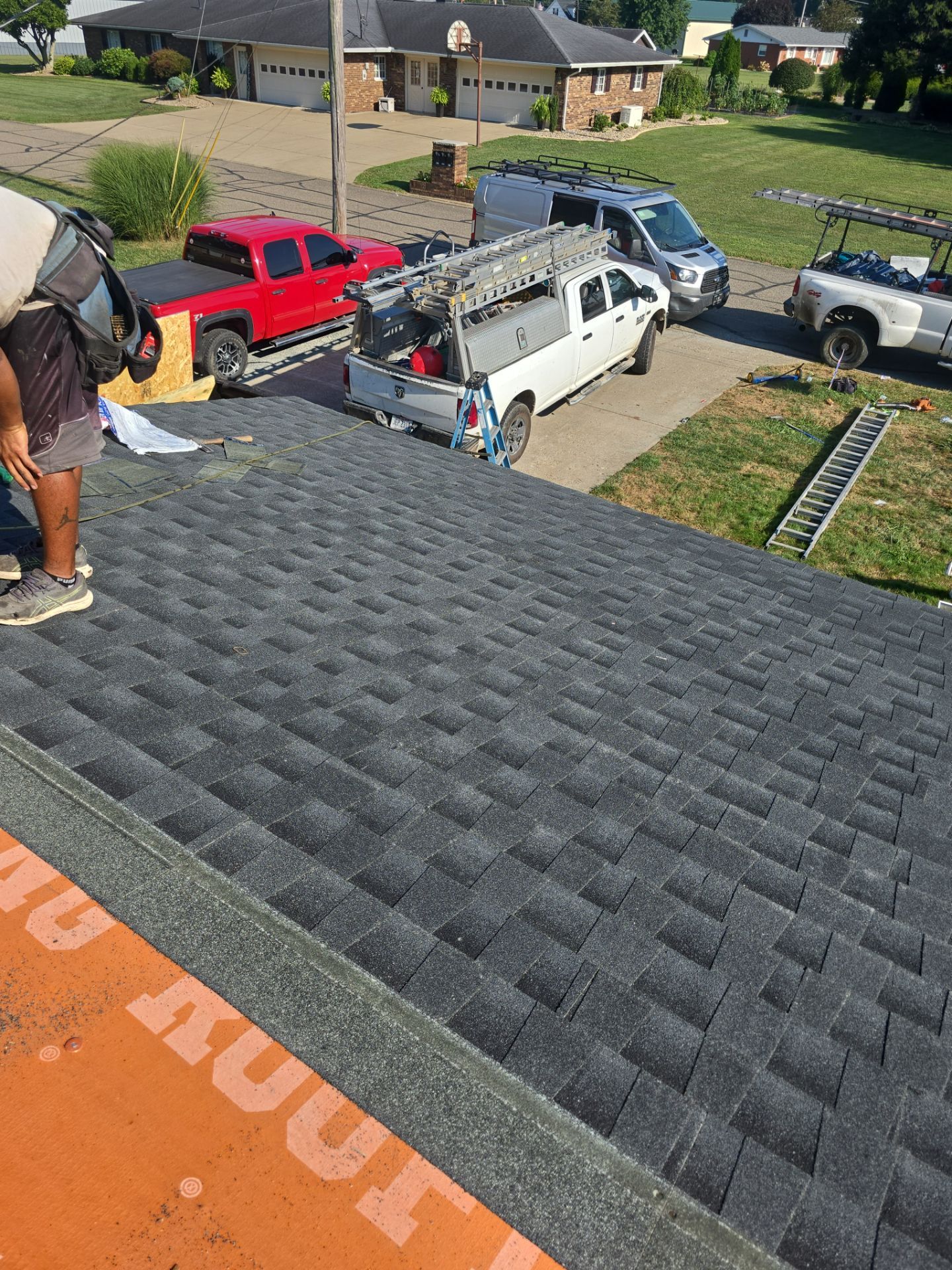 Residential Roofing Installation using GAF Timberline HDZ Charcoal by Rainstoppers Roofing