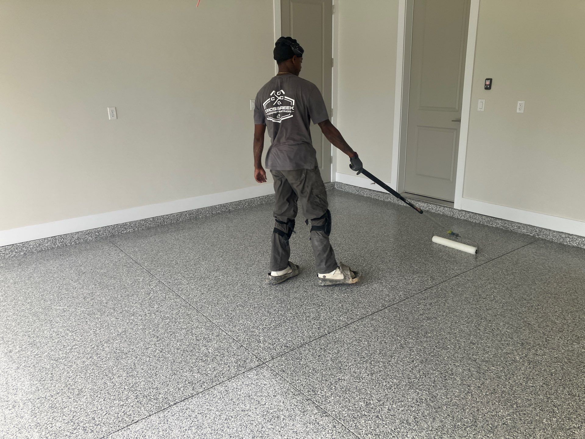 Garage Project in Slate Stone by Cross Creek Concrete Coatings