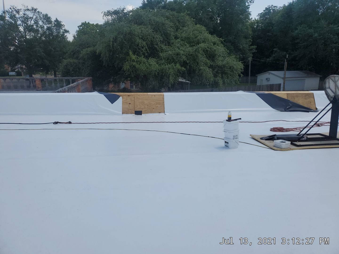 Commercial Roofing Installation using 50 mil PVC by Hostetler Roofing