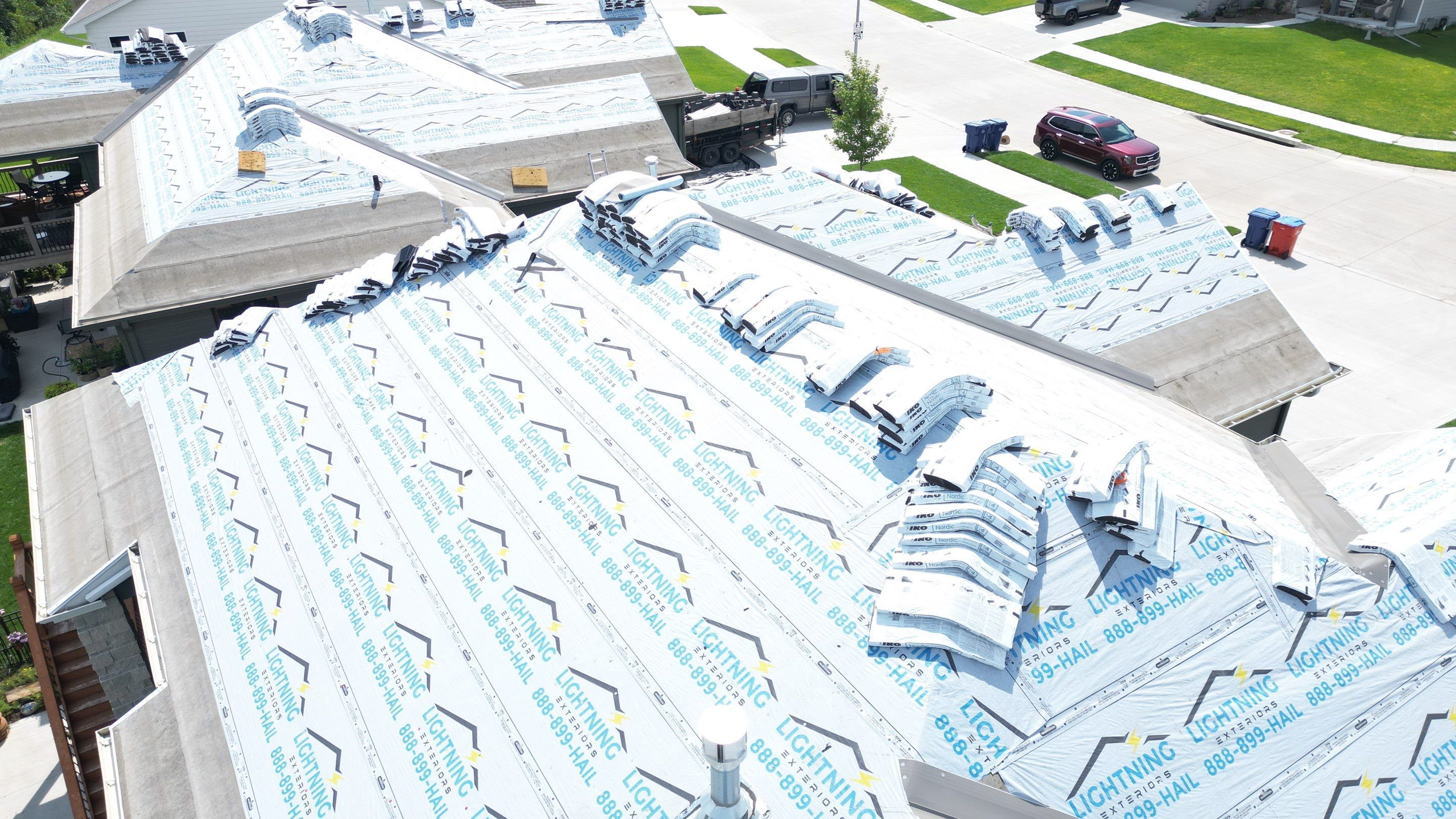 Residential Roofing Installation using IKO Nordic Cornerstone Impact Resistant Class 4 by Lightning Exteriors