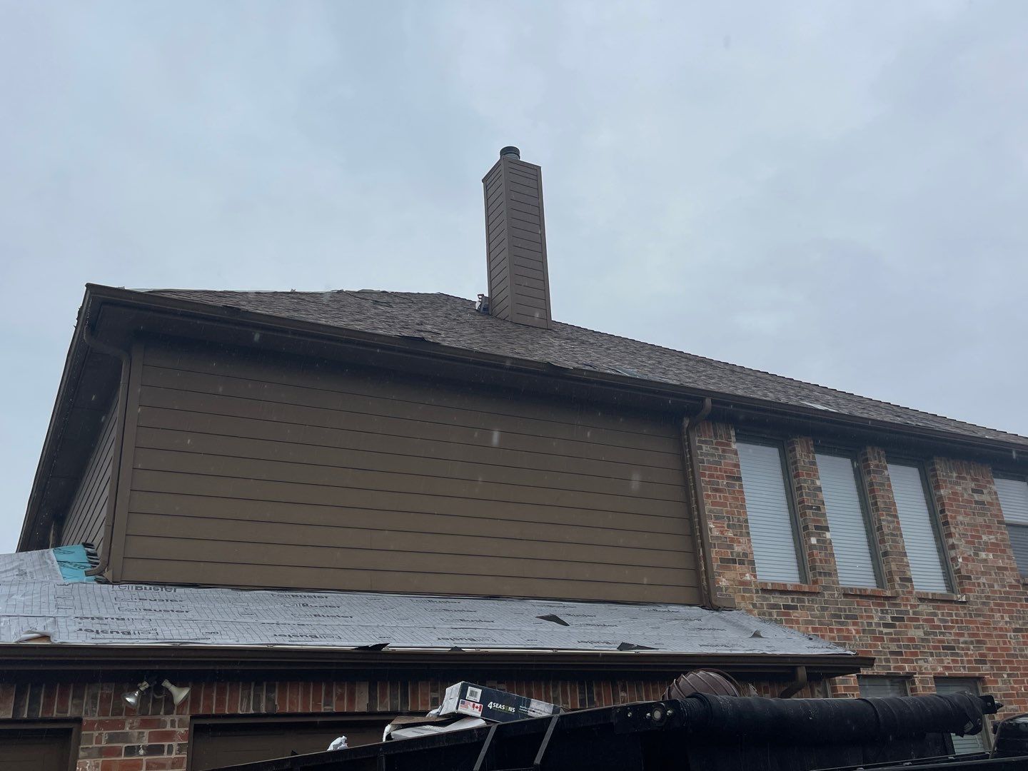 Storm Roof Damage Replacement in Frisco by First United Roofing & Construction